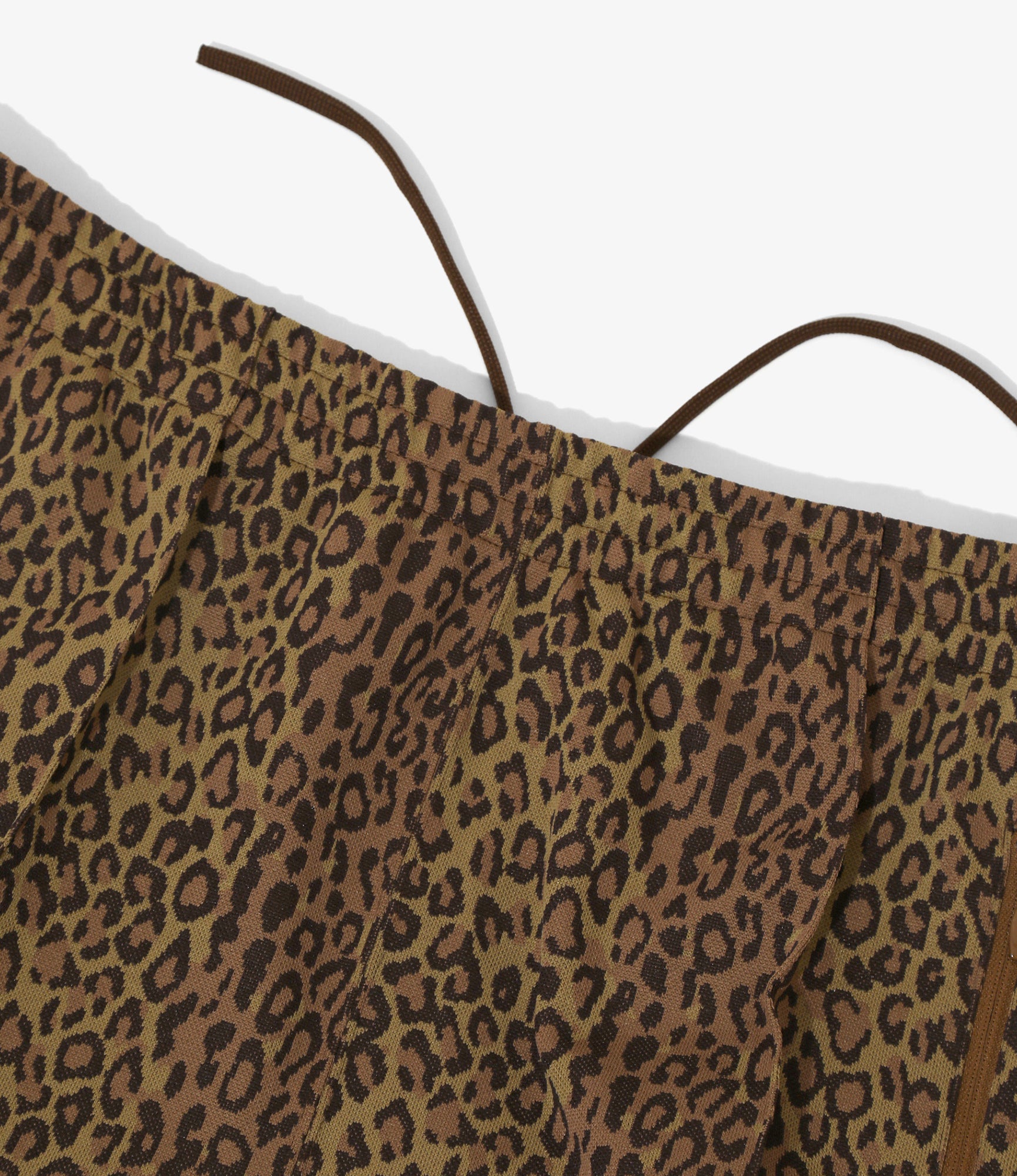 String Centre Seam Pant – Brown Leopard Jacquard