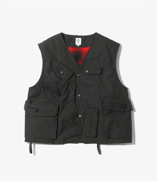 Tenkara Vest – Black Waxed Cotton | South2 West8 | Nepenthes London