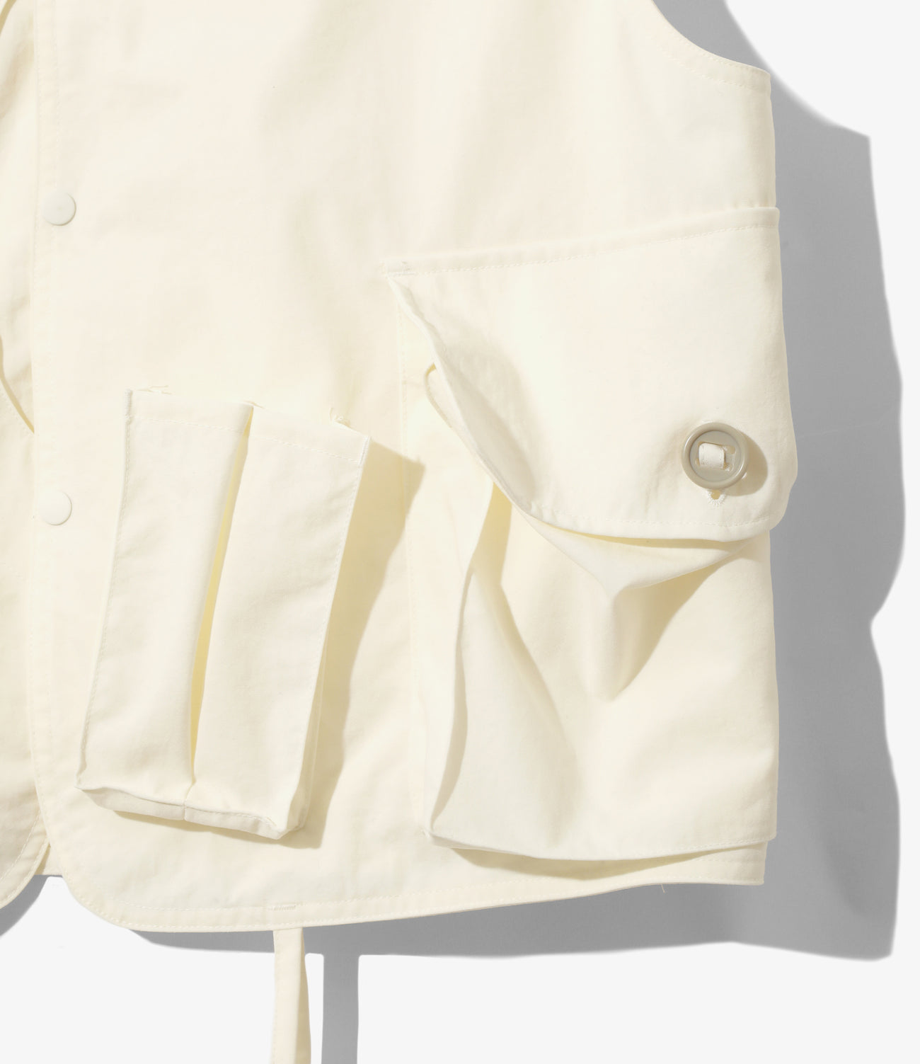 Tenkara Vest – Ivory Nylon Oxford Cloth