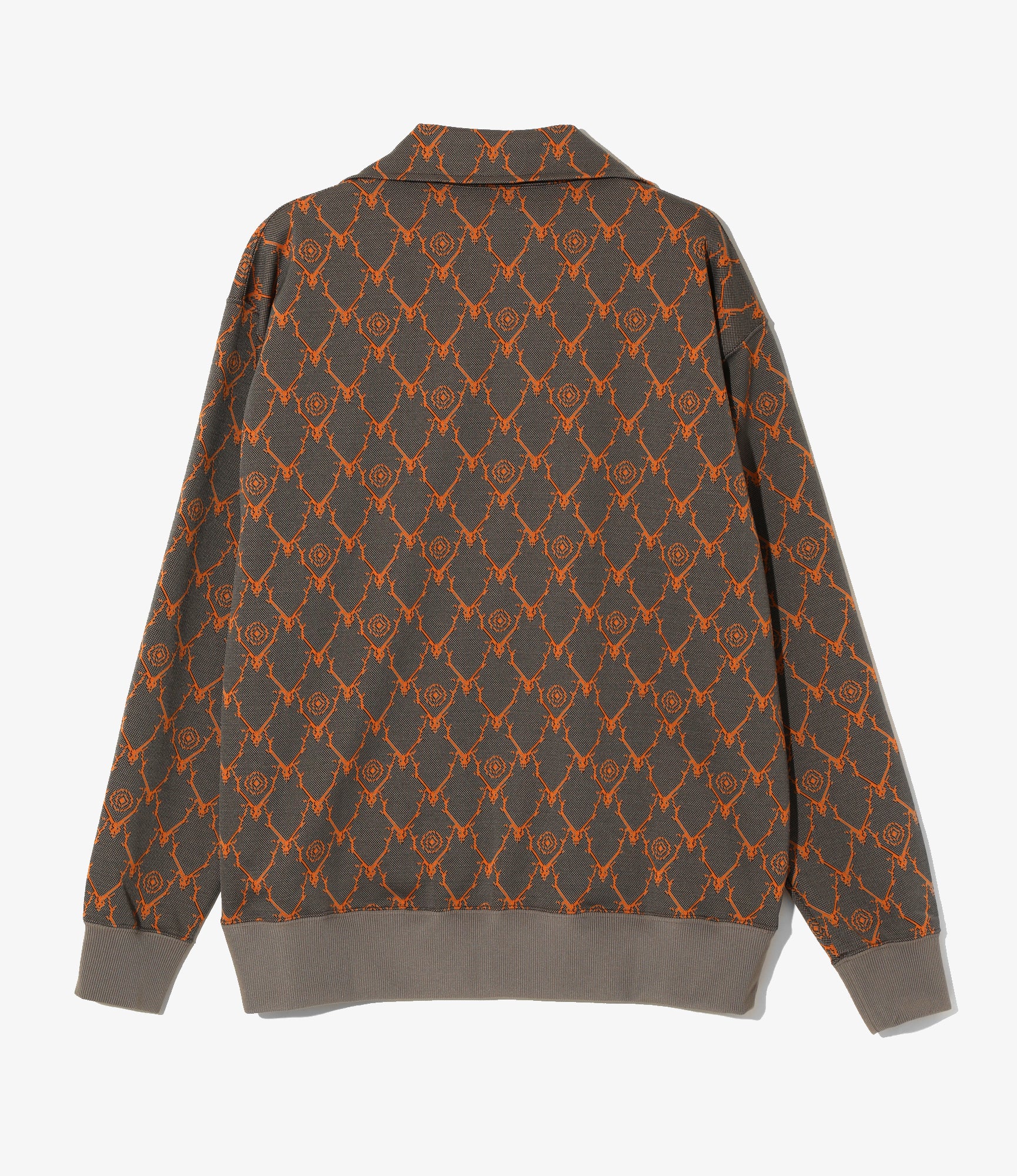 Trainer Jacket – Orange Skull & Target Jacquard