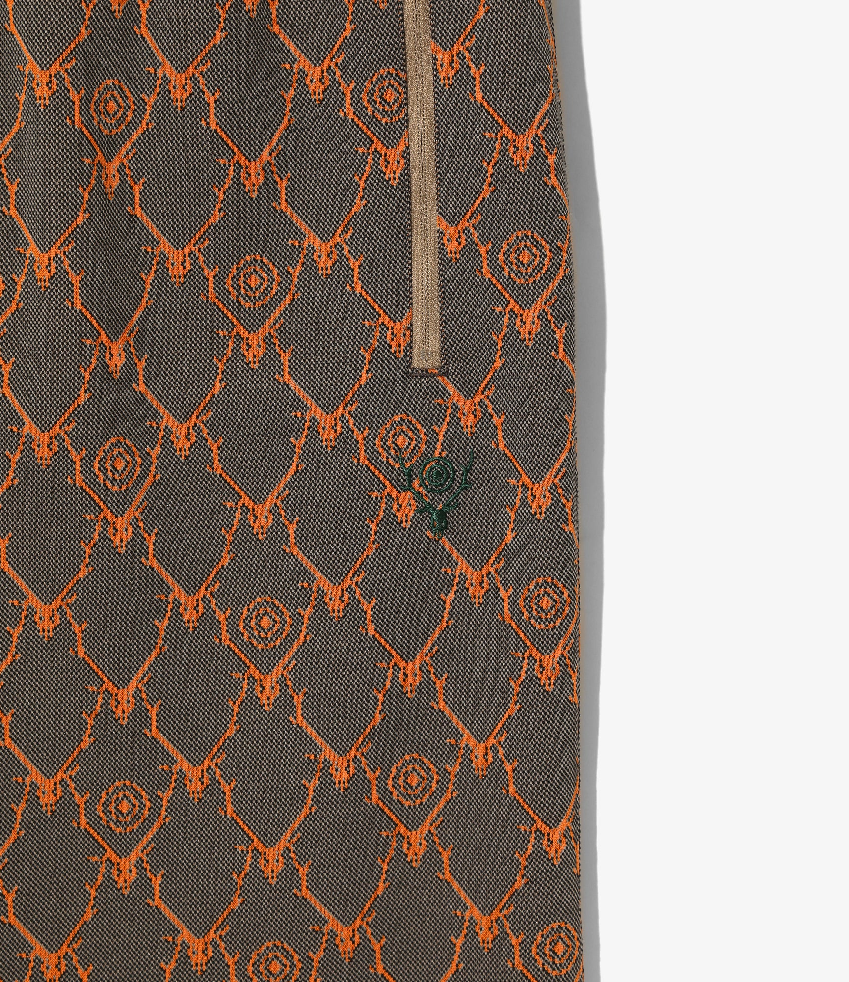 Trainer Pant – Orange Skull & Target Jacquard