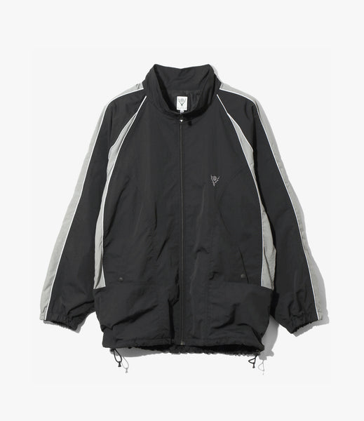 Warm Up Jacket – Black Nylon Tussah | South2 West8 | Nepenthes London
