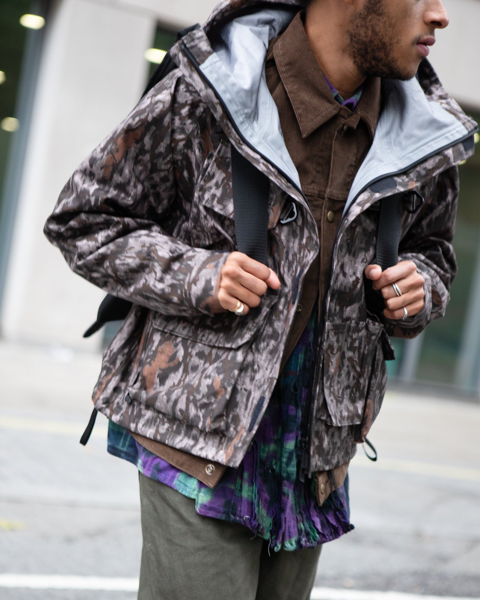 River Trek Jacket – Horn Camo 3-Layer Ripstop