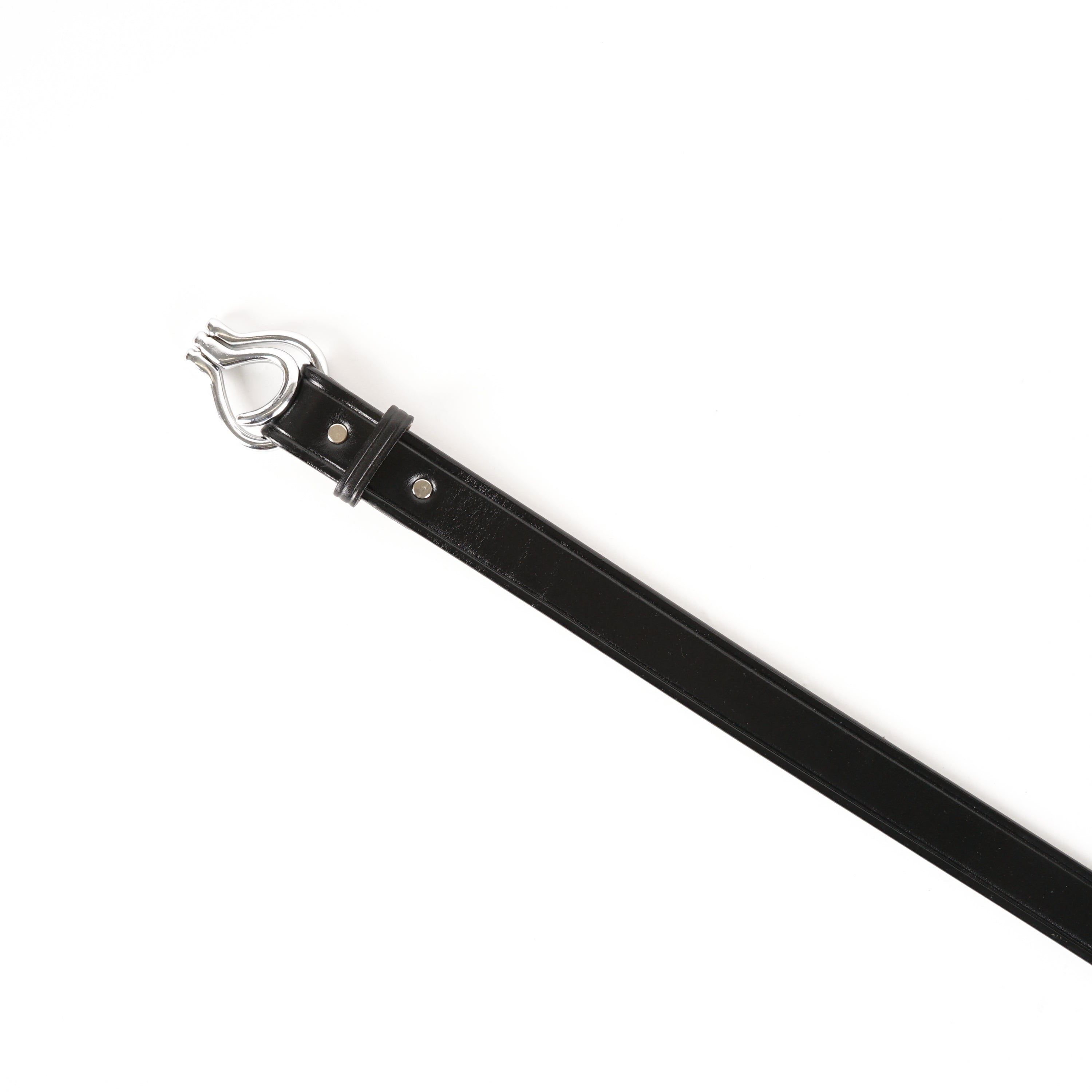 Nickel Hoof Pick Buckle Belt – Black