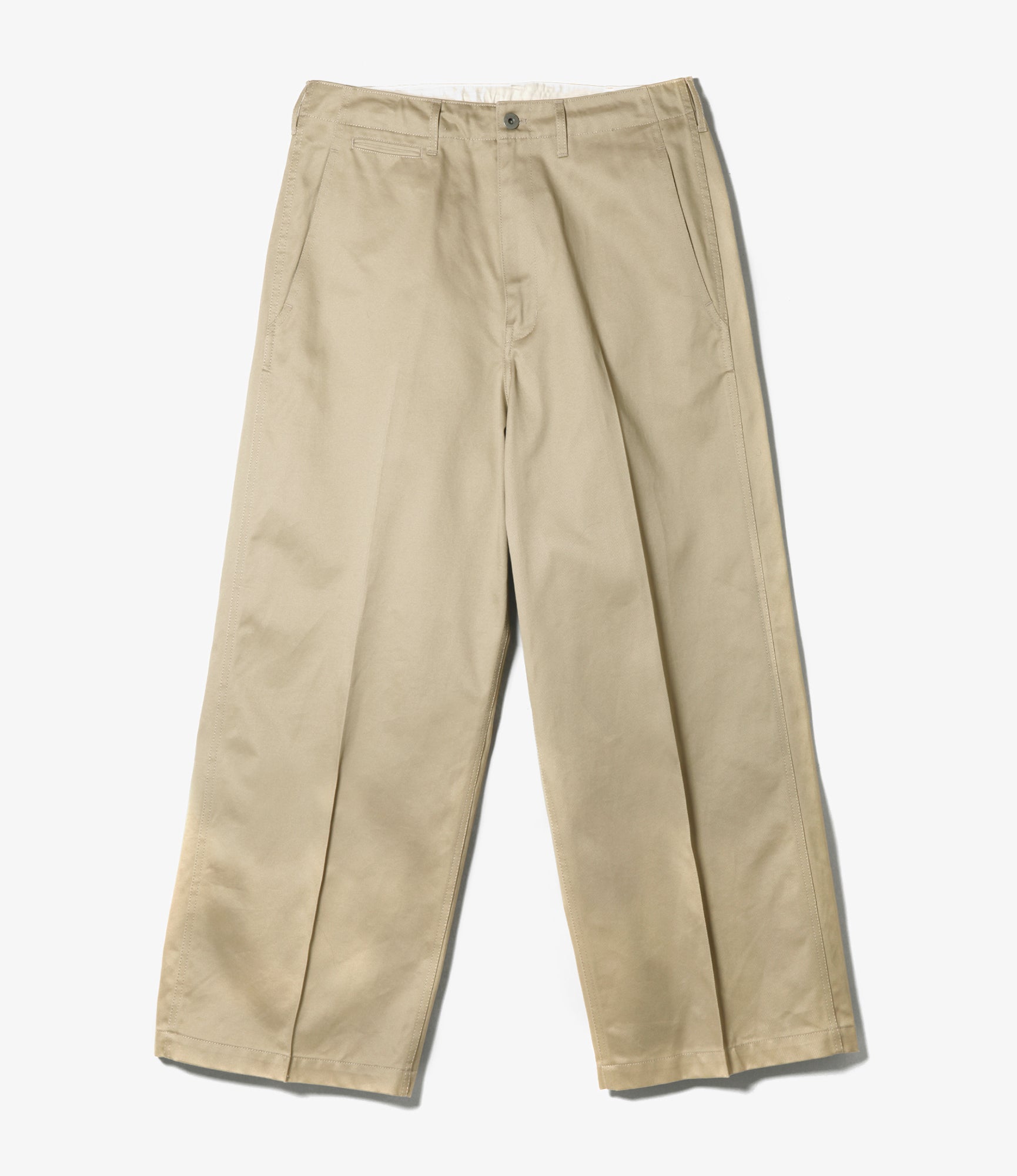 90’Loose Straight Pant - Khaki Chino Cloth