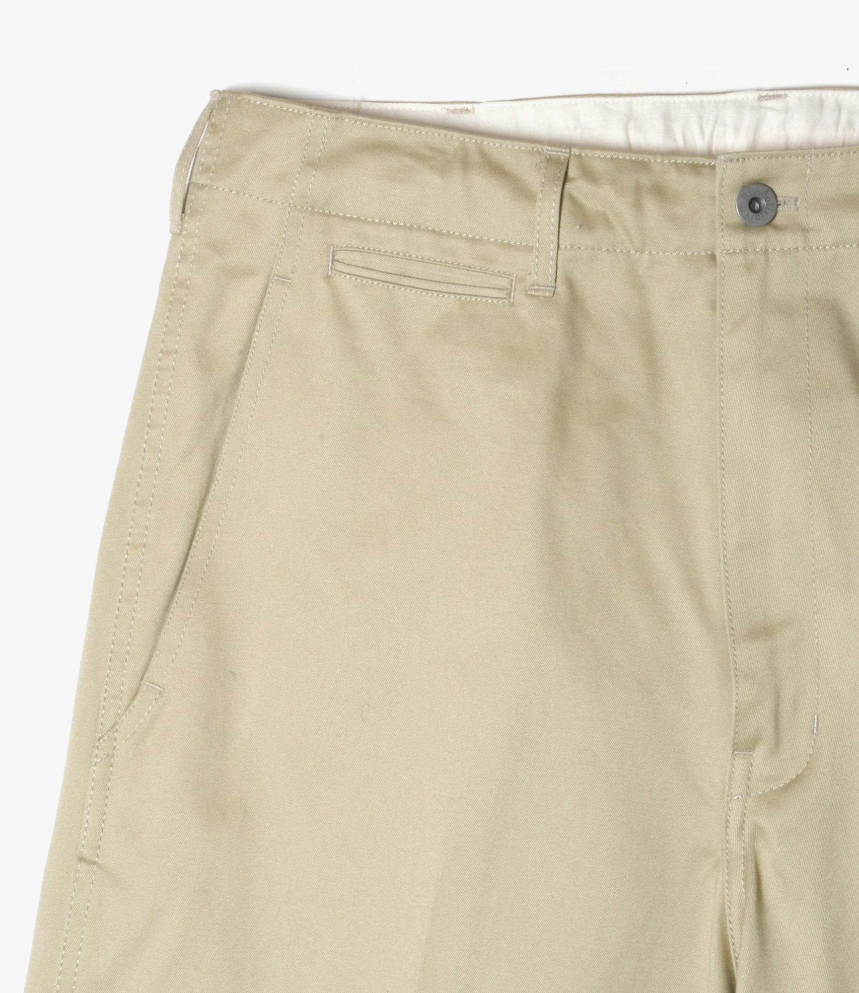 90’Loose Straight Pant - Khaki Chino Cloth