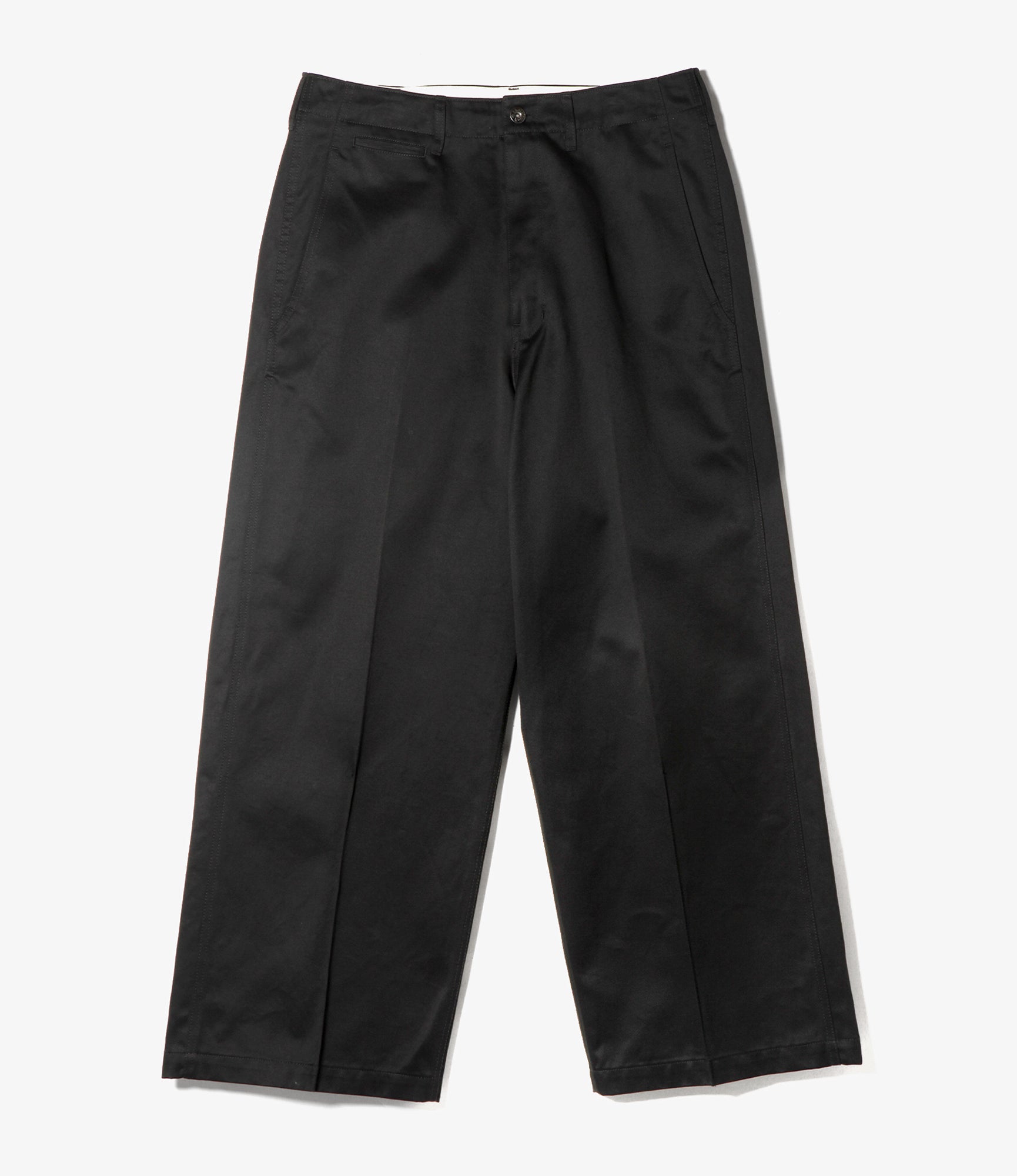 90’Loose Straight Pant - Black Chino Cloth