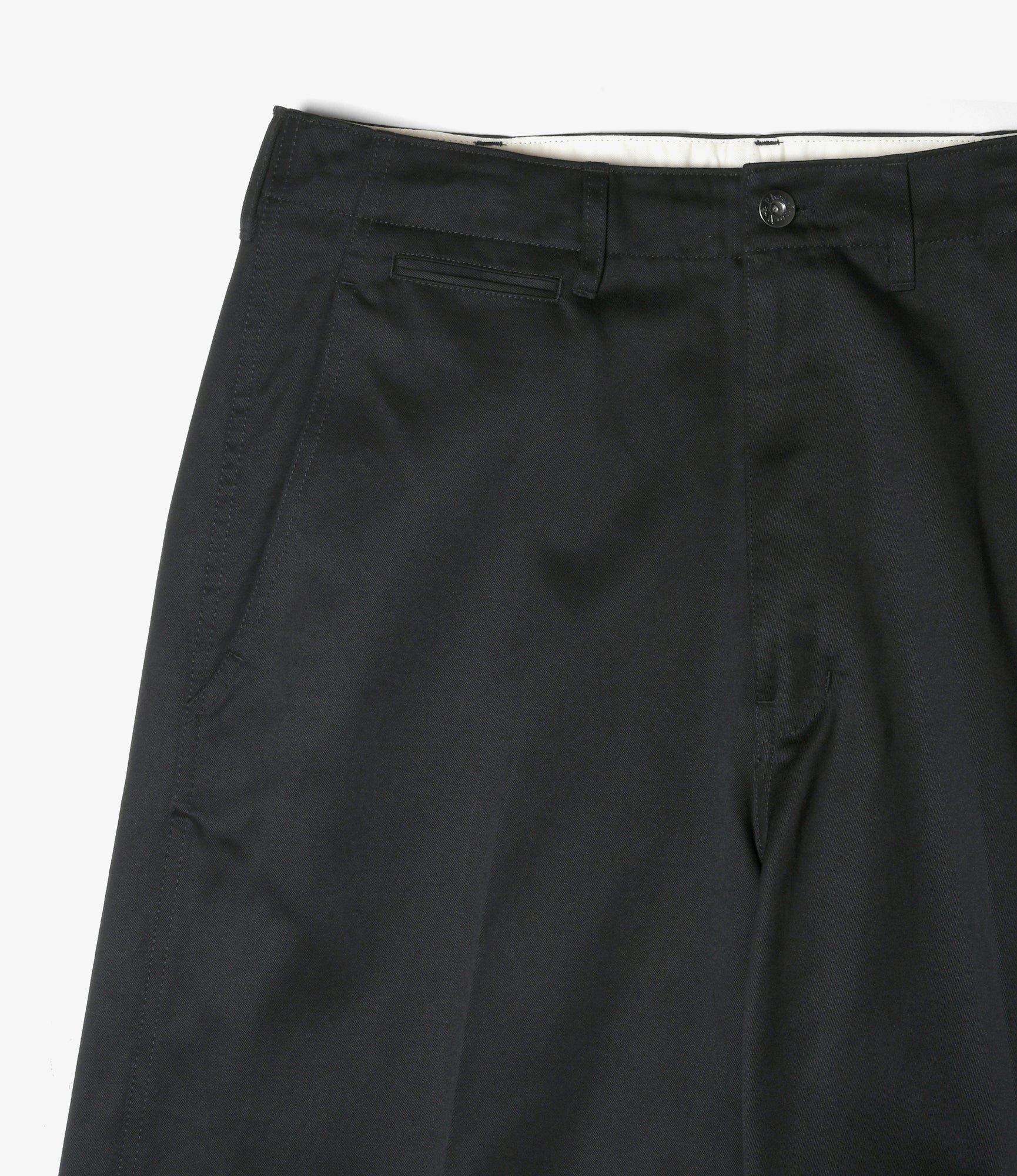 90’Loose Straight Pant - Black Chino Cloth