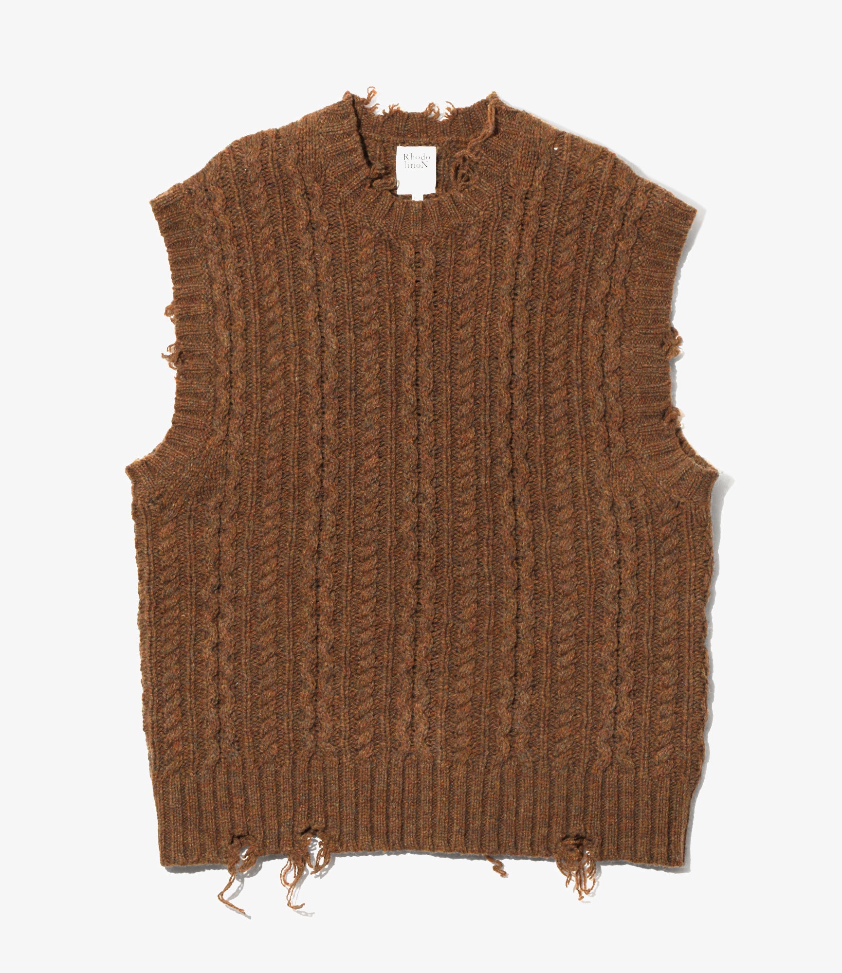 Aran Vest – Mocha