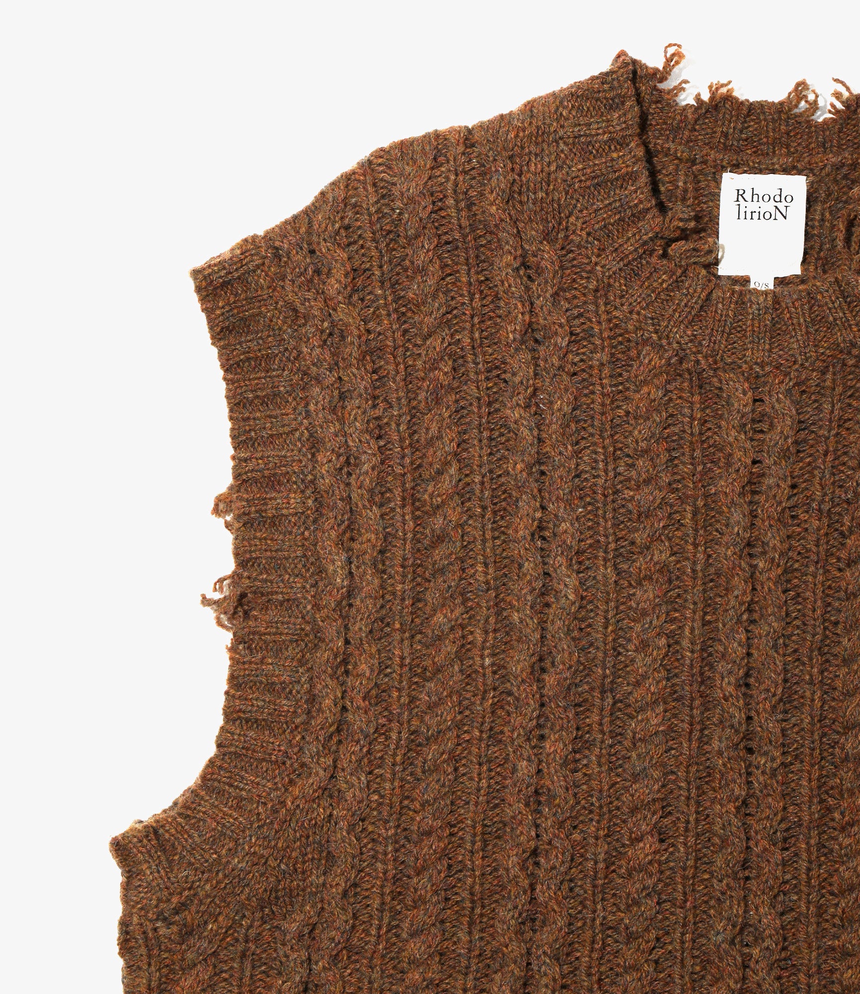 Aran Vest – Mocha