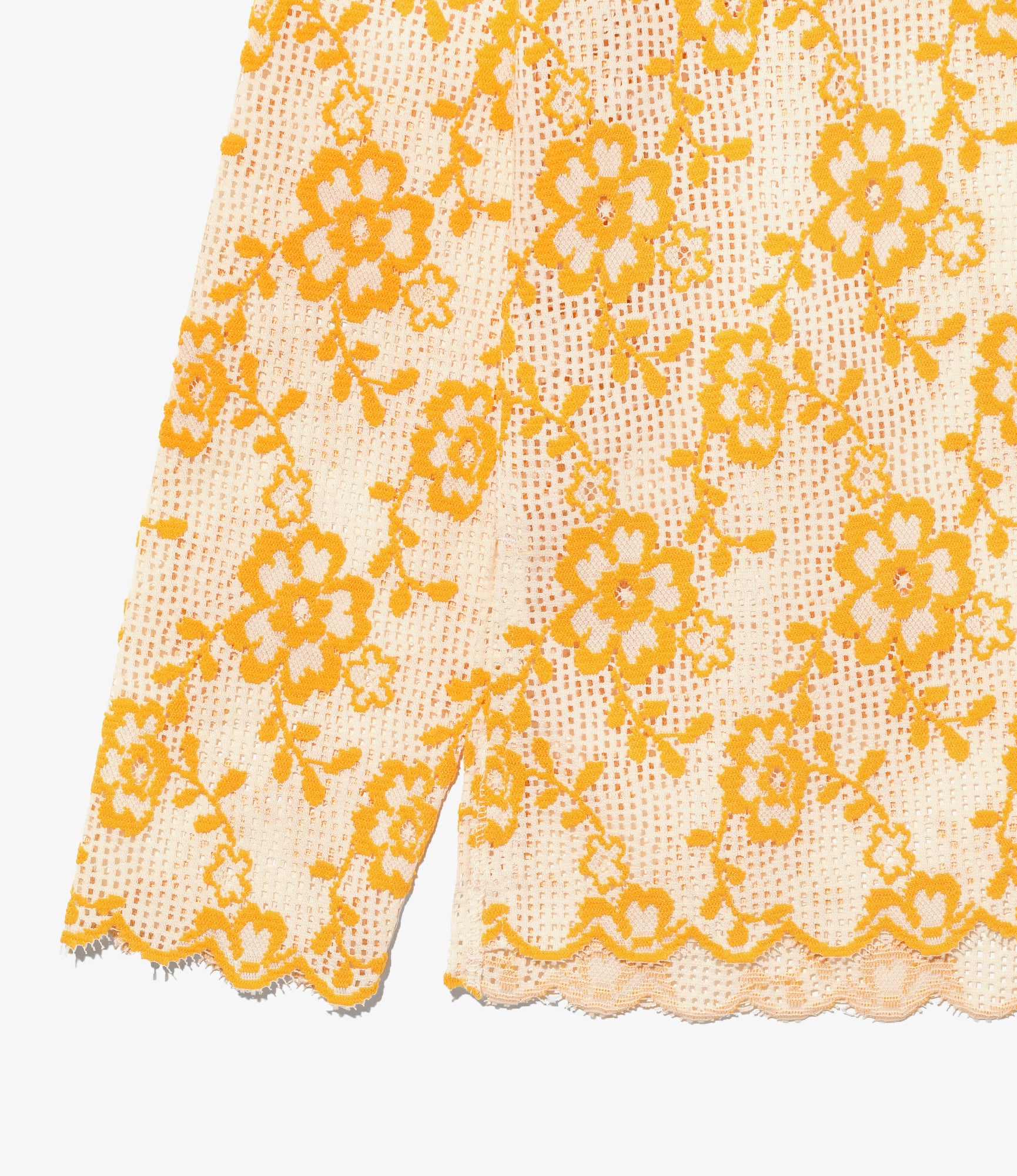 Crew Neck Tee – Ivory Flower Lace