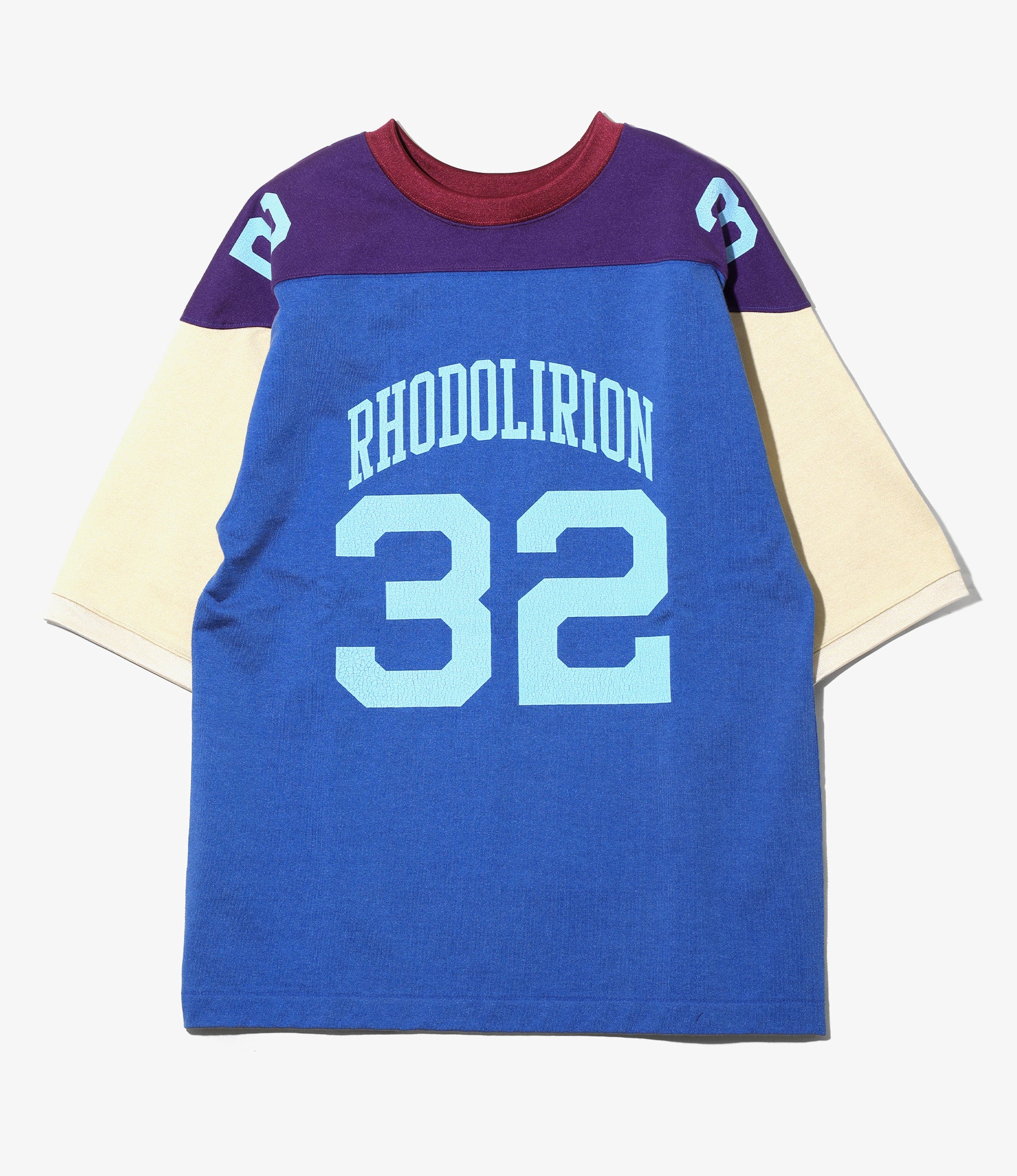 Damaged Football Tee - Multi Color Block