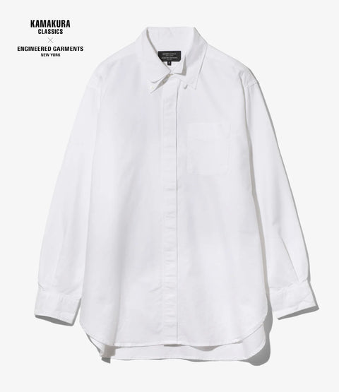 Four Collar Shirt – White Broadcloth | Nepenthes London