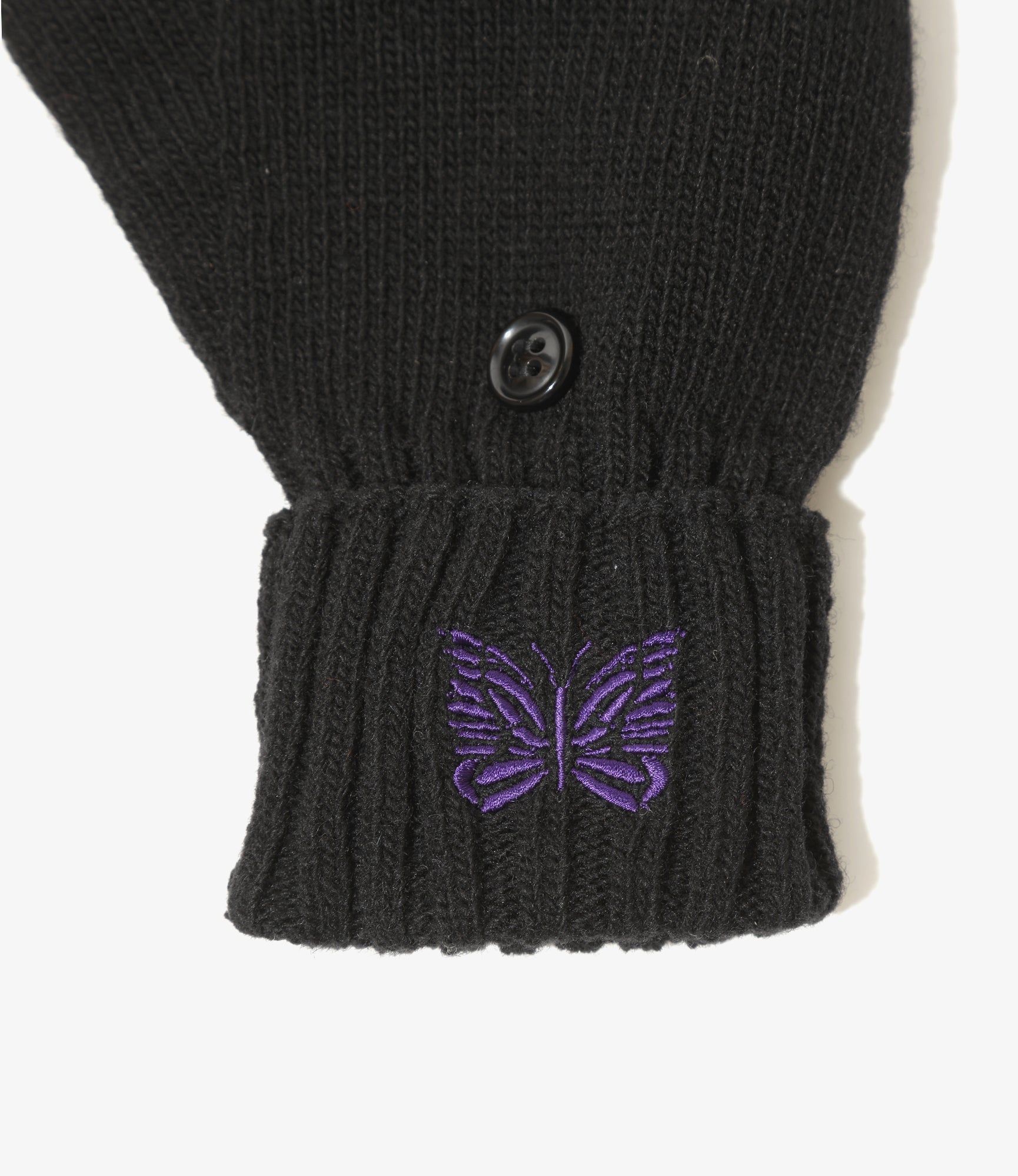 Convertible Gloves – Black Shetland Wool