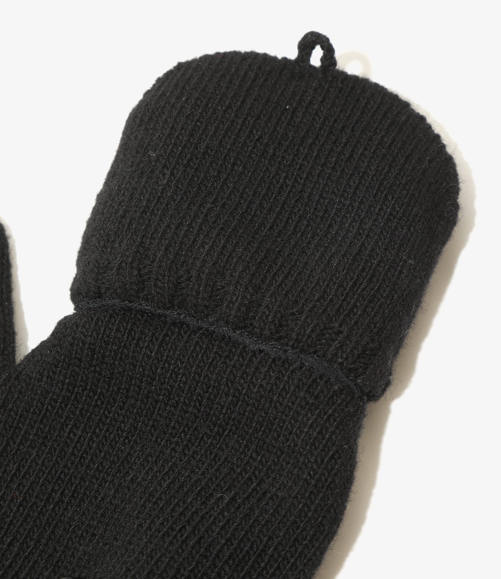 Convertible Gloves – Black Shetland Wool