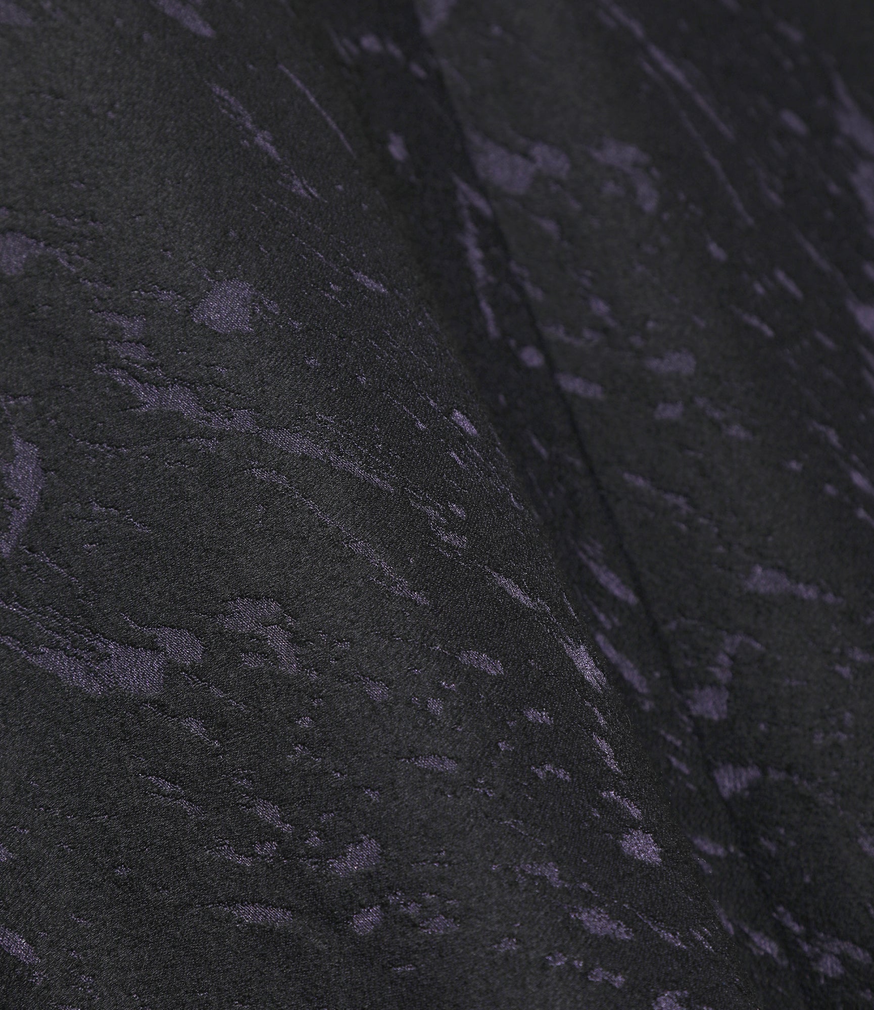 One Side Dolman Coat – Purple Abstract Jacquard