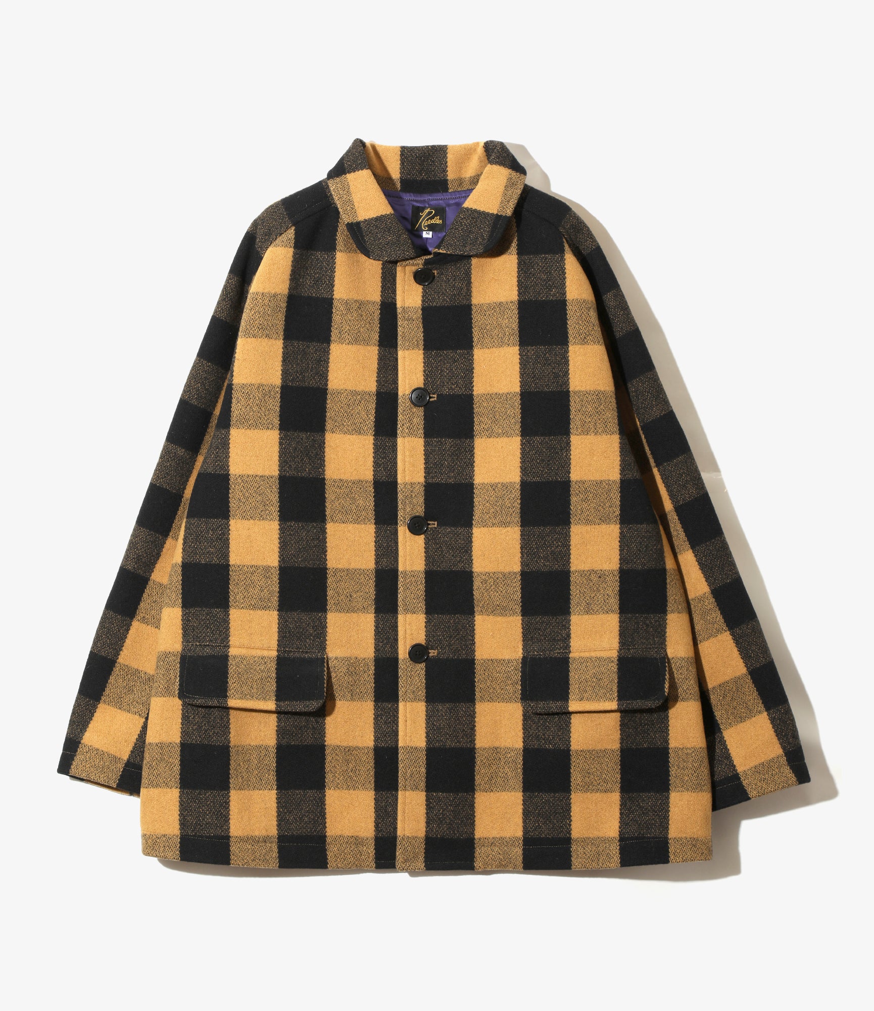 Round Collar Jacket – Buffalo Plaid Melton