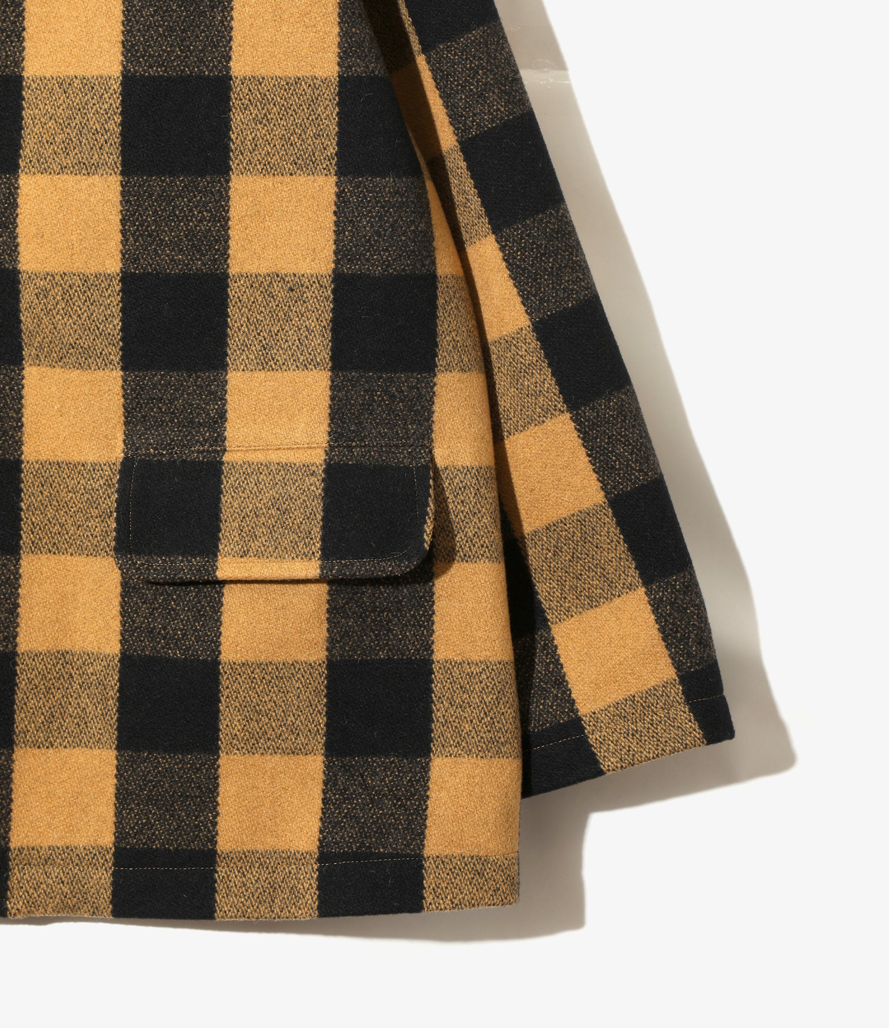 Round Collar Jacket – Buffalo Plaid Melton