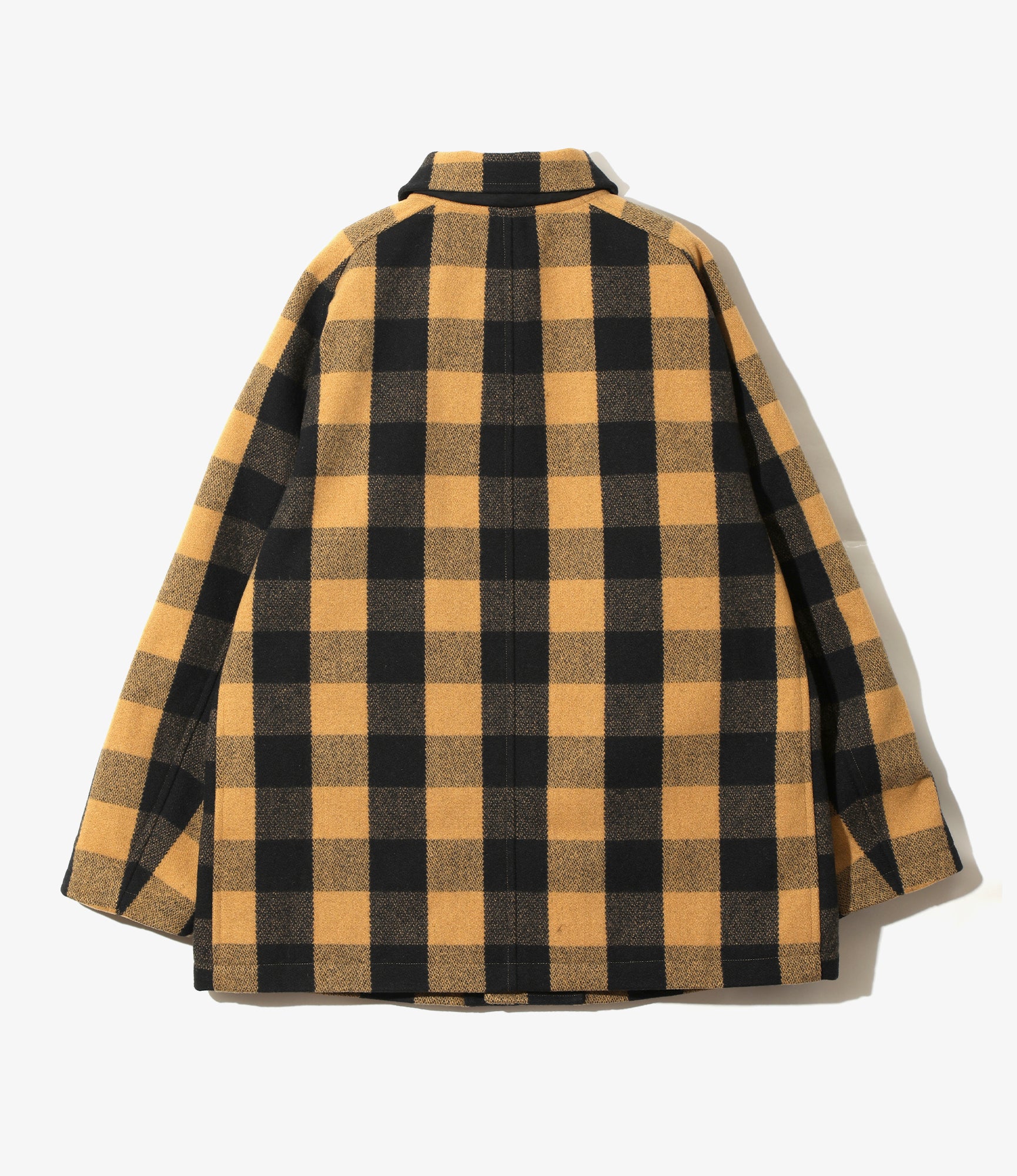 Round Collar Jacket – Buffalo Plaid Melton