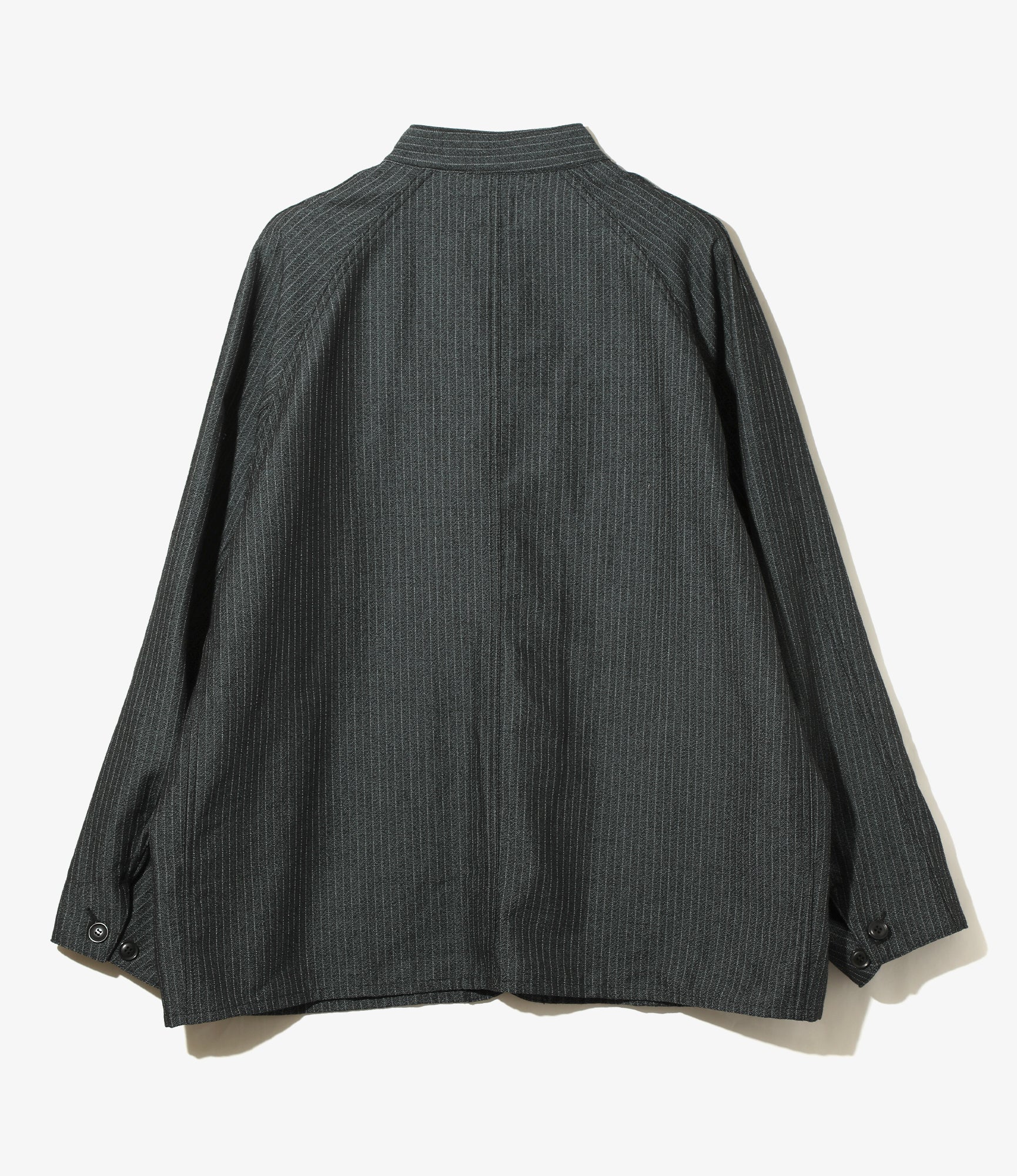 China Button Chore Coat – Pin Stripe Jacquard