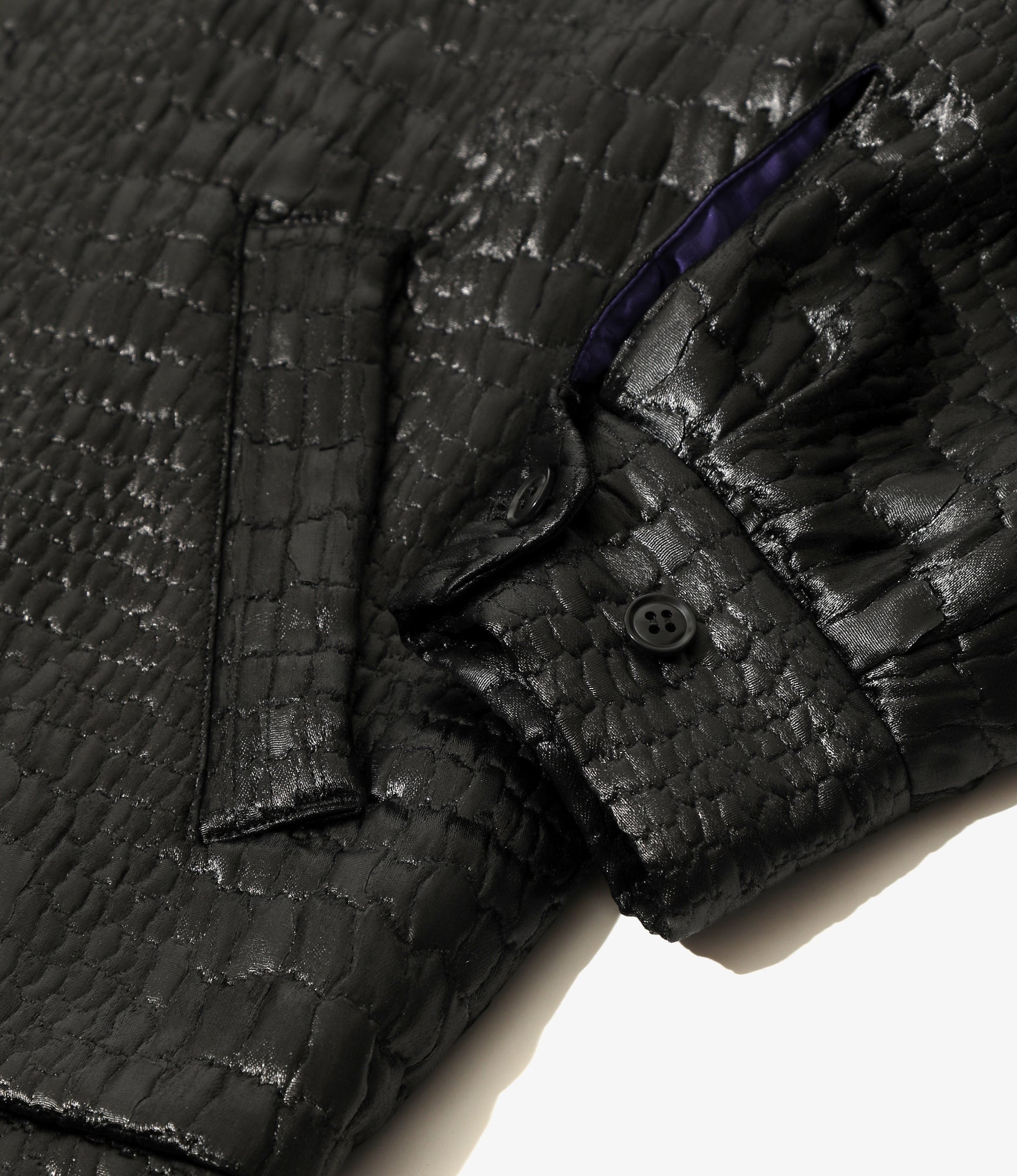 Sports Jacket - Crocodile Jacquard - Black