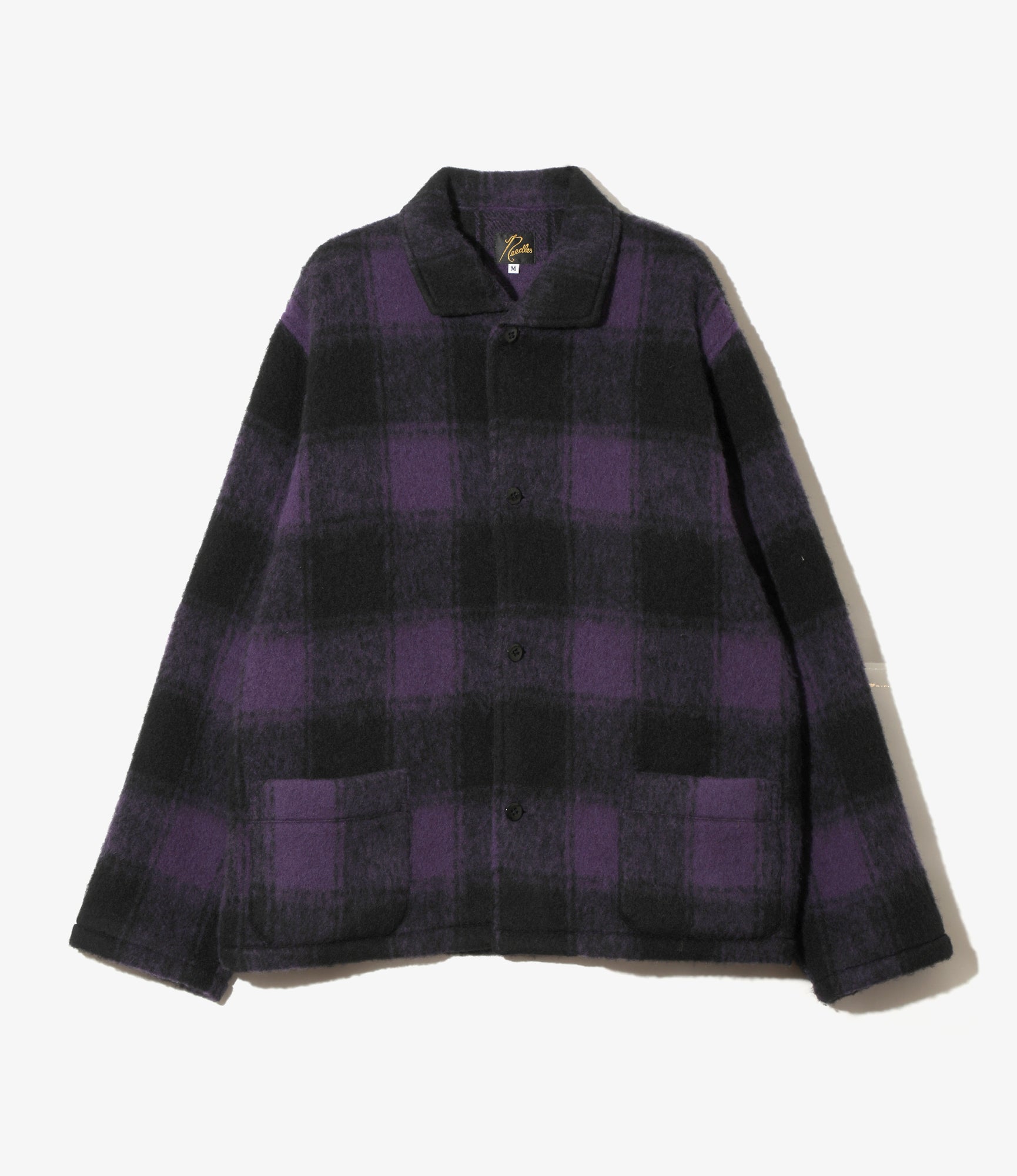 Widespread Collar Shirt - Wool Shaggy Purple