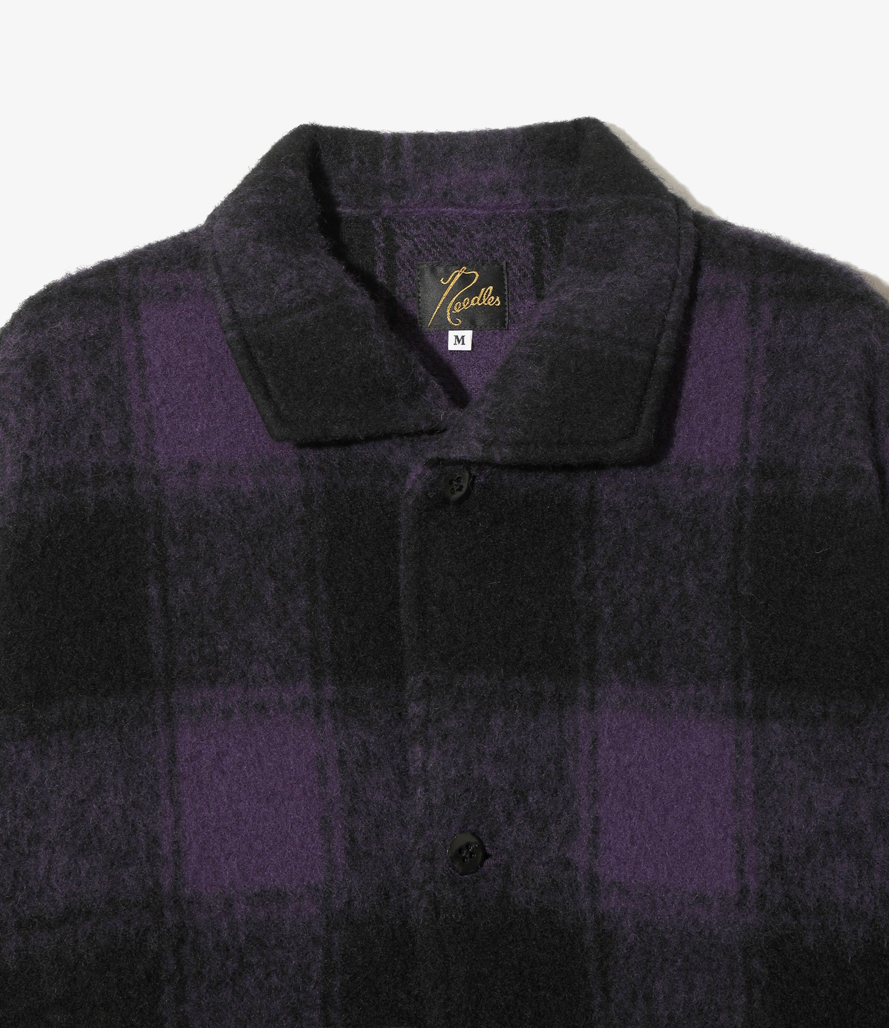 Widespread Collar Shirt - Wool Shaggy Purple