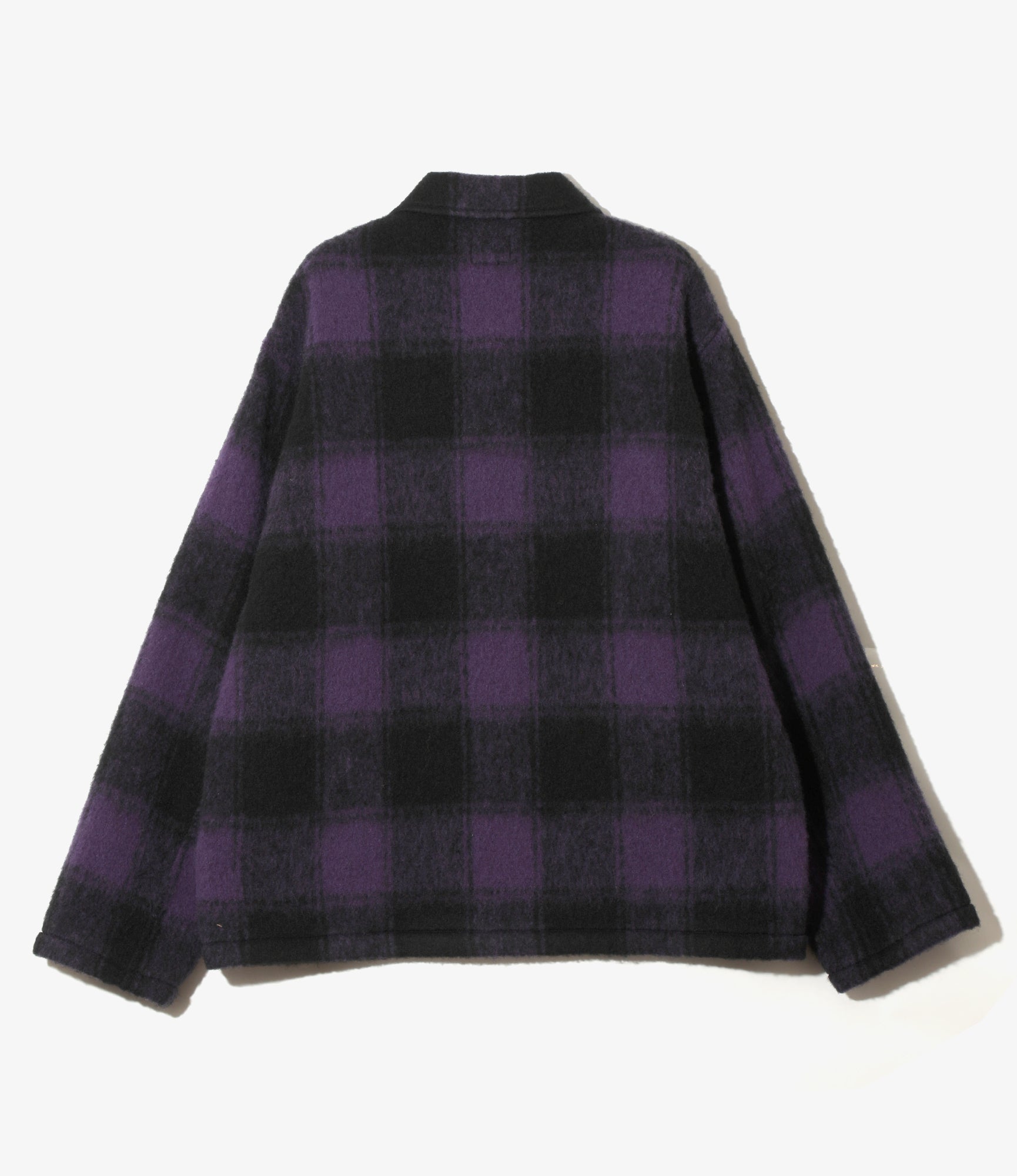 Widespread Collar Shirt - Wool Shaggy Purple