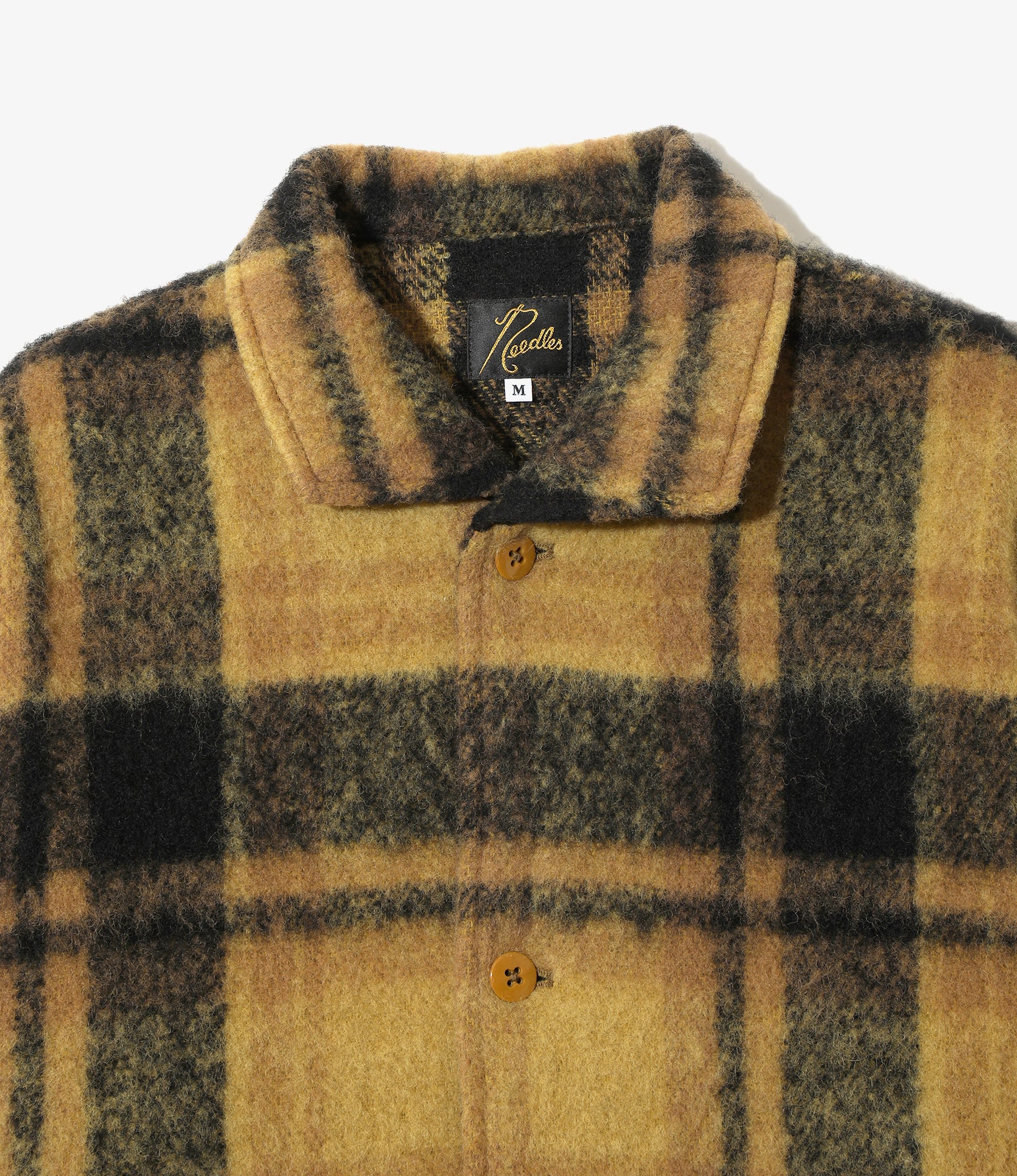 Widespread Collar Shirt - Wool Shaggy Mustard