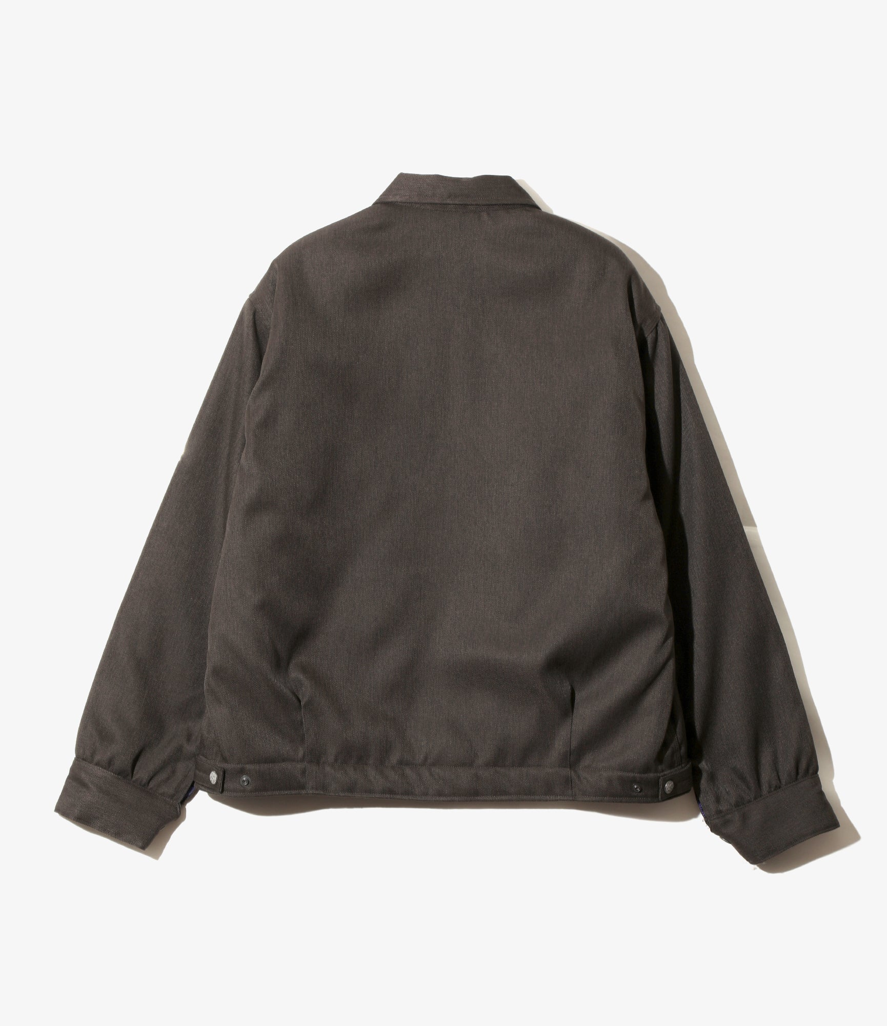 Railroad Zip Jacket - Brown Melange Double Cloth