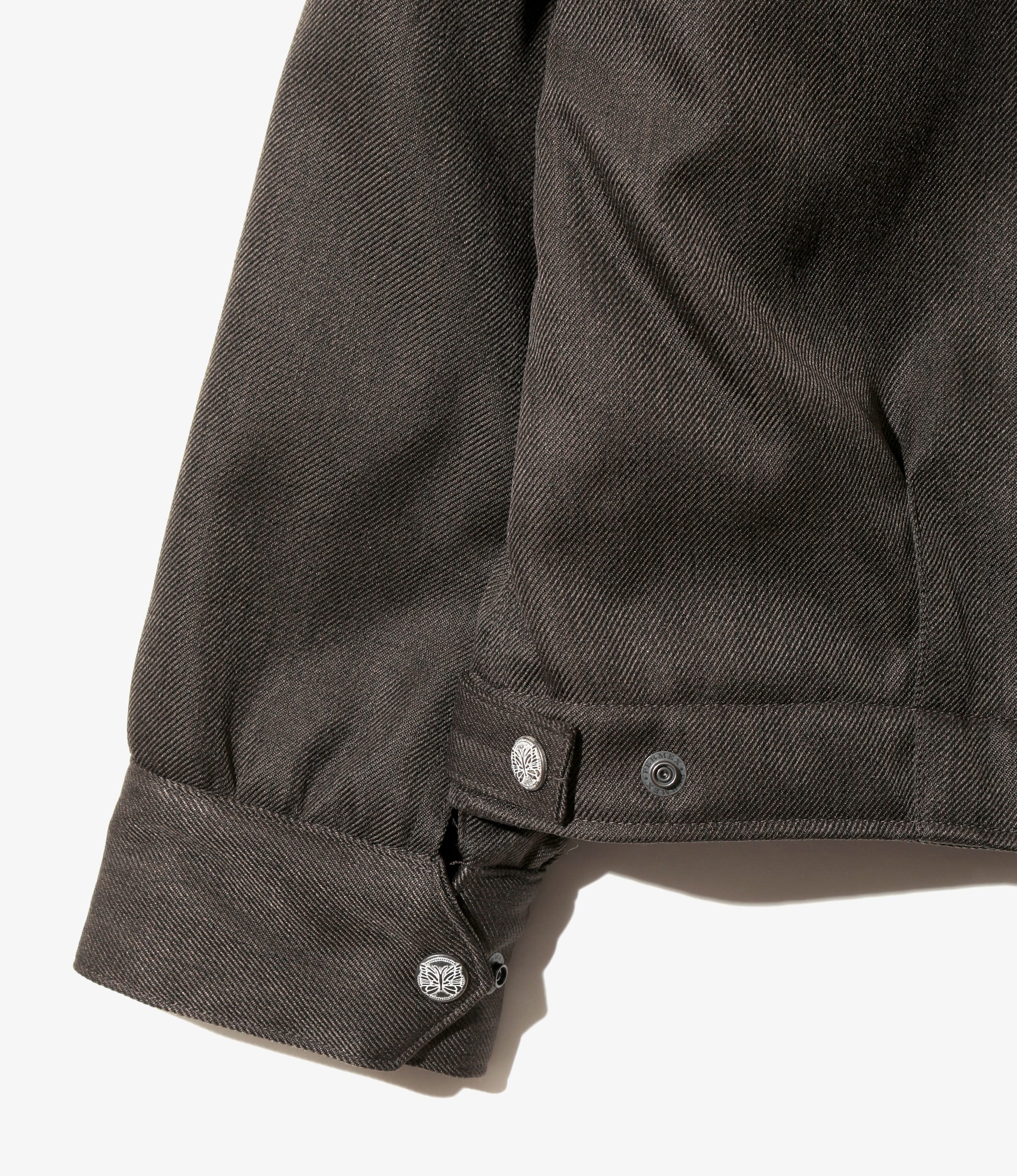 Railroad Zip Jacket - Brown Melange Double Cloth