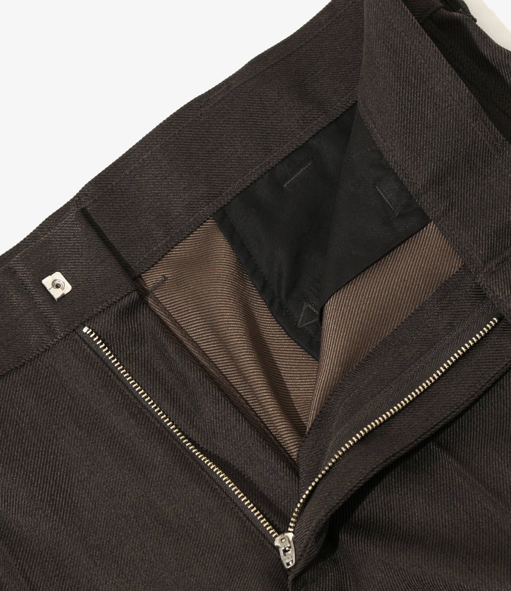 Railroad Pant - Brown Melange Double Cloth
