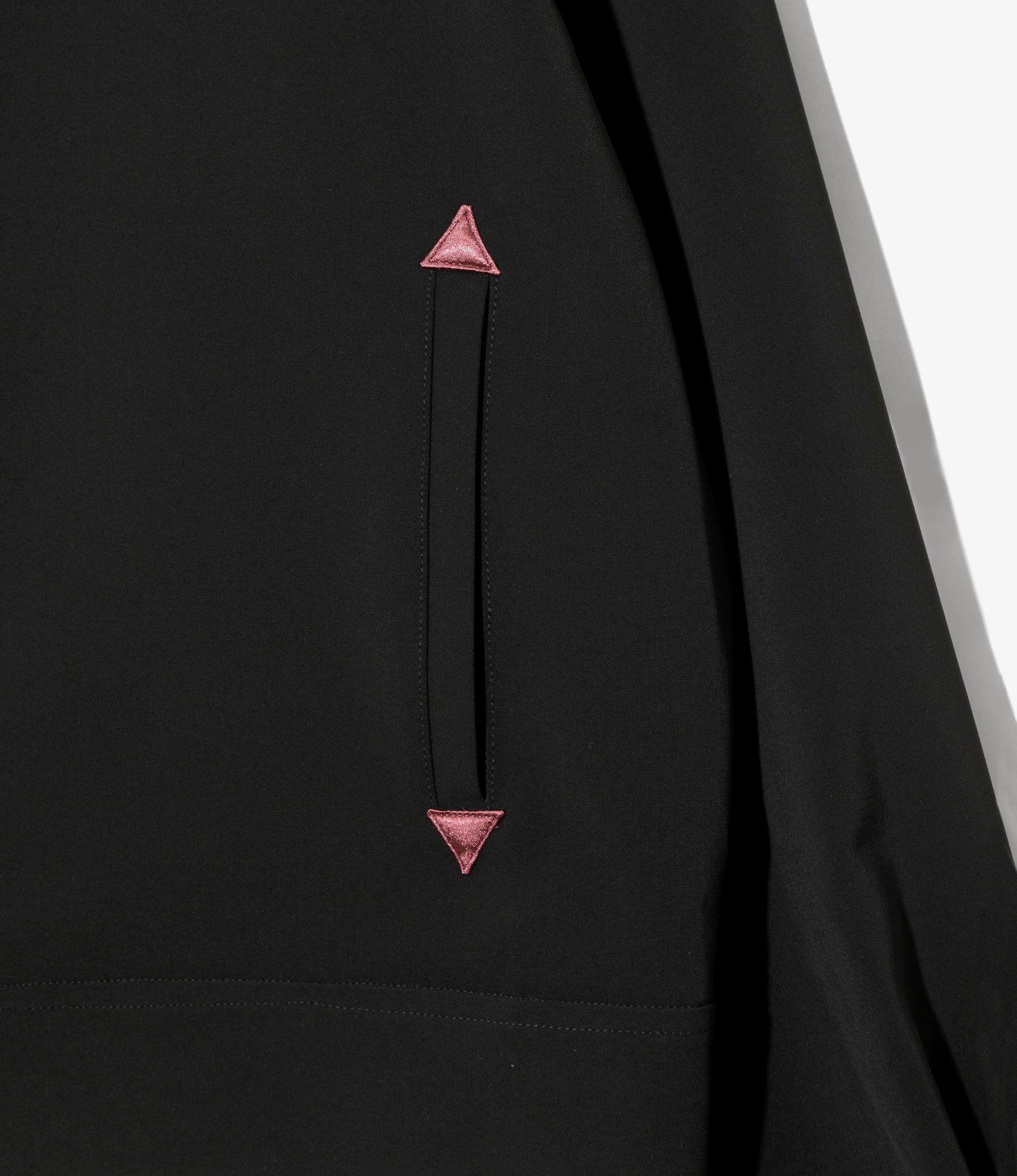 Piping Cowboy Jacket - Black Poly Double Cloth
