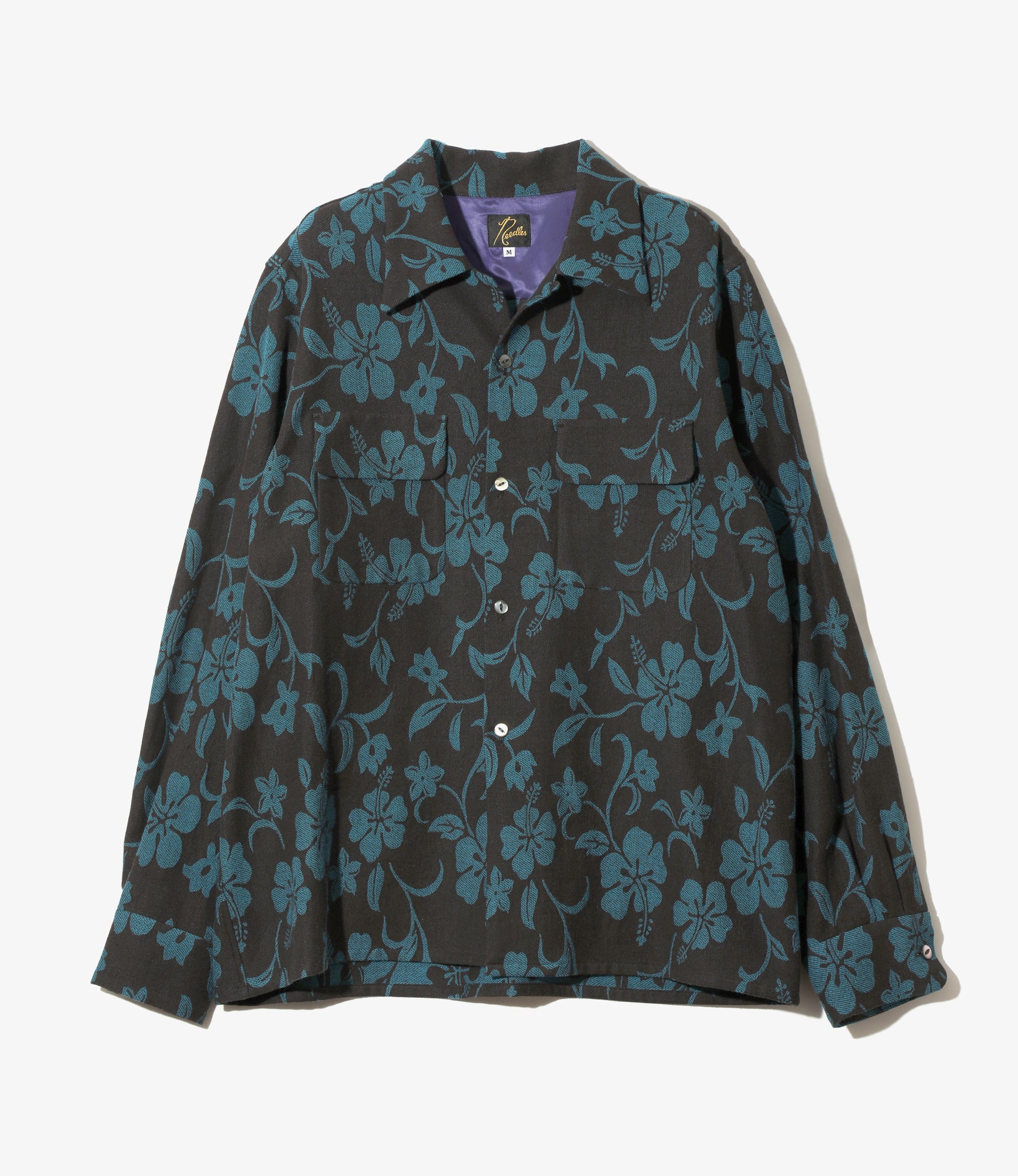 Needles Classic Shirt – Blue Hibiscus Jacquard