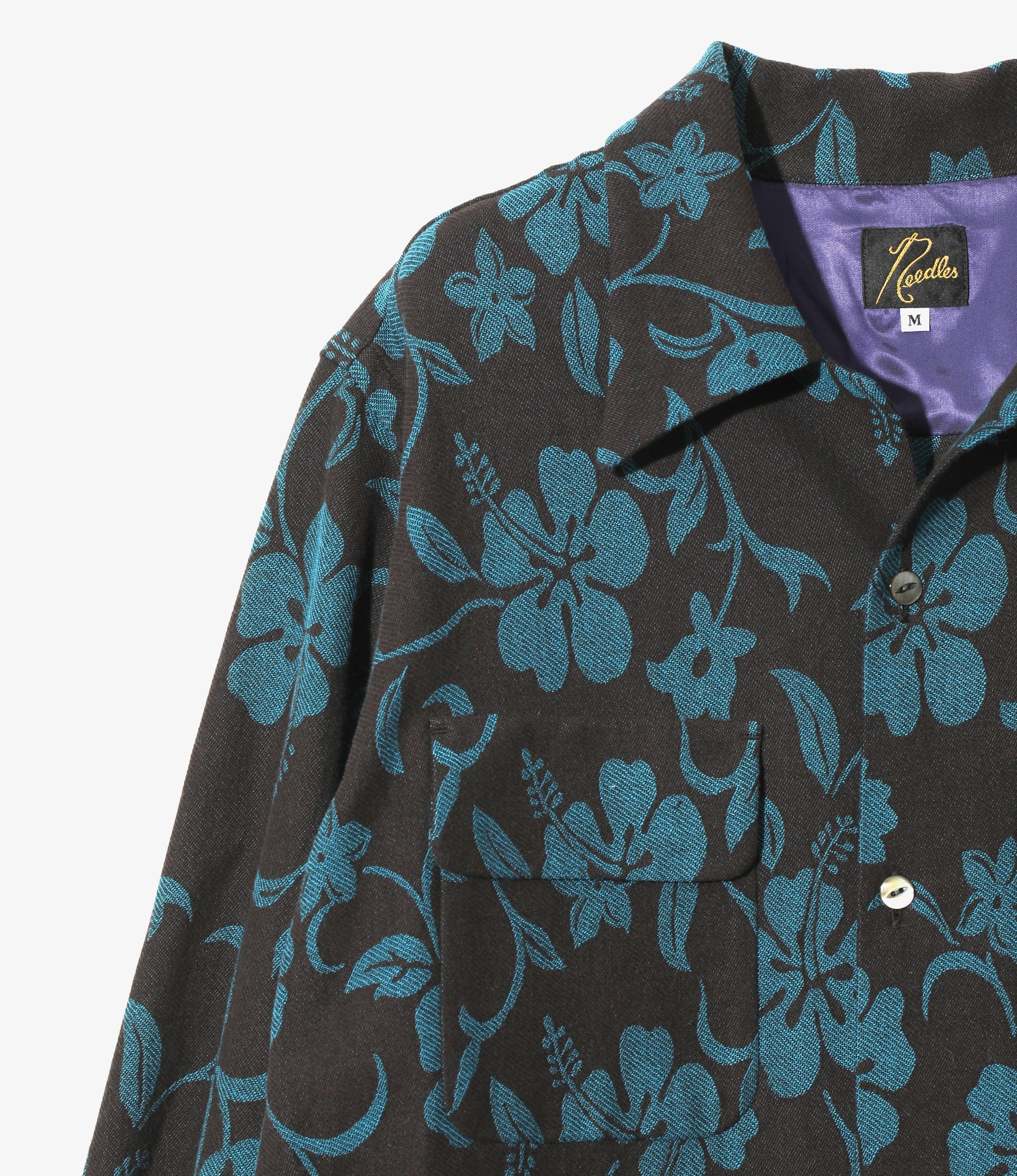 Needles Classic Shirt – Blue Hibiscus Jacquard