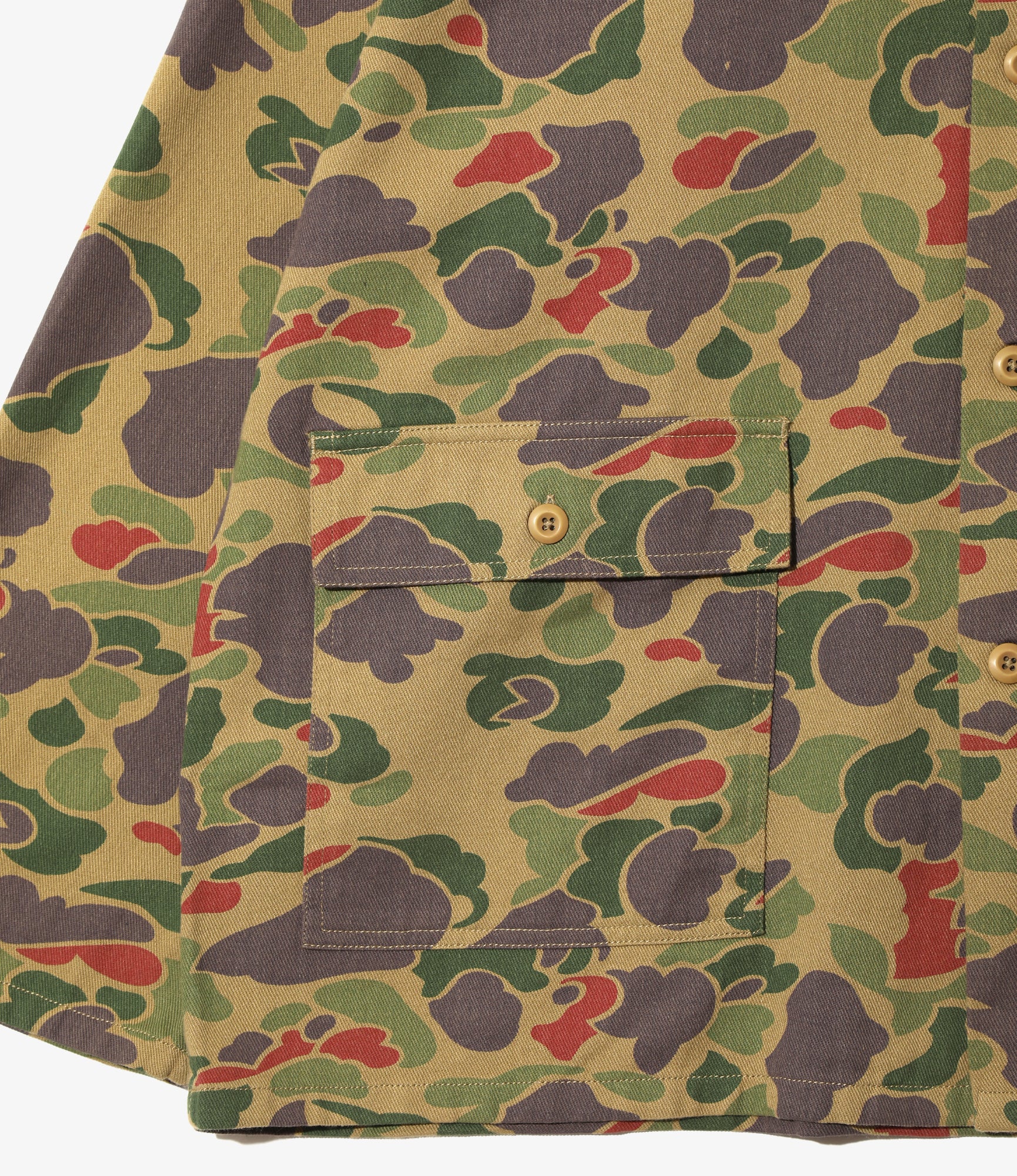 Military Shirt Jacket - Camo Twill
