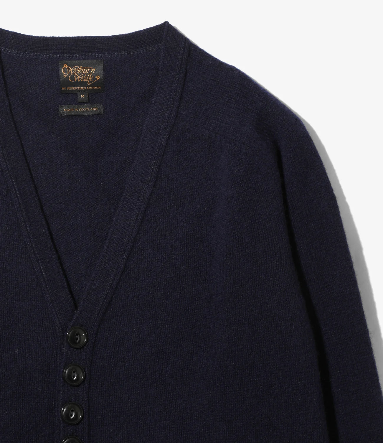 Fisherman Cardigan – Navy Shetland Wool