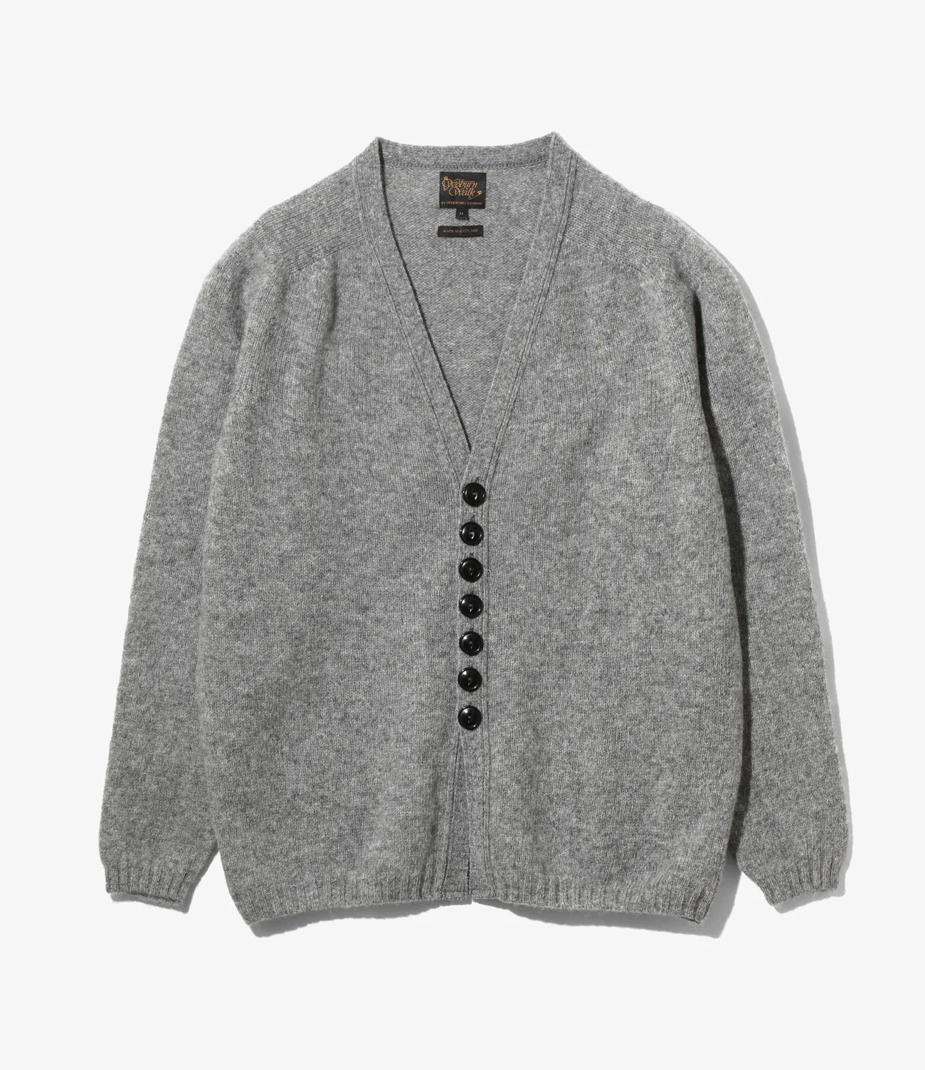 Fisherman Cardigan – Grey Shetland Wool