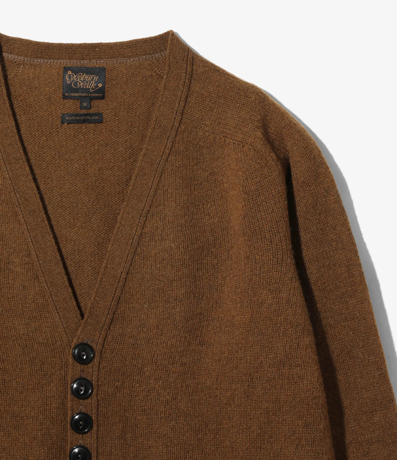 Fisherman Cardigan – Walnut Shetland Wool