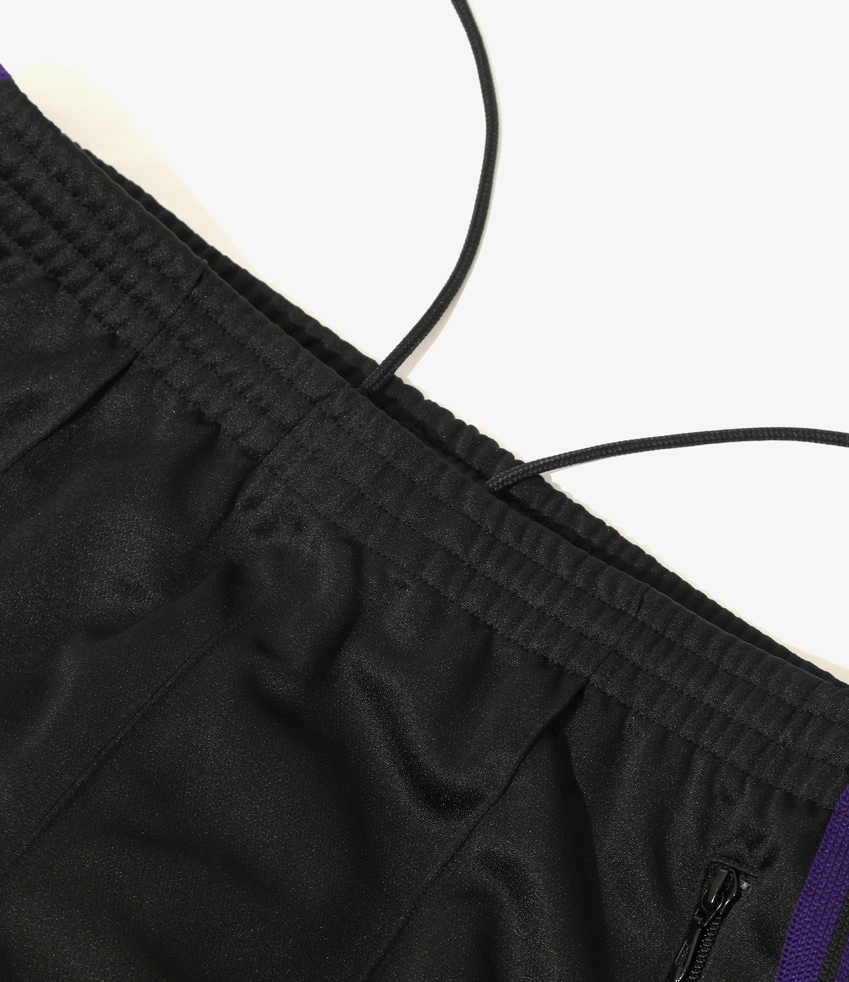 Boot Cut Track Pant - Black Poly Smooth