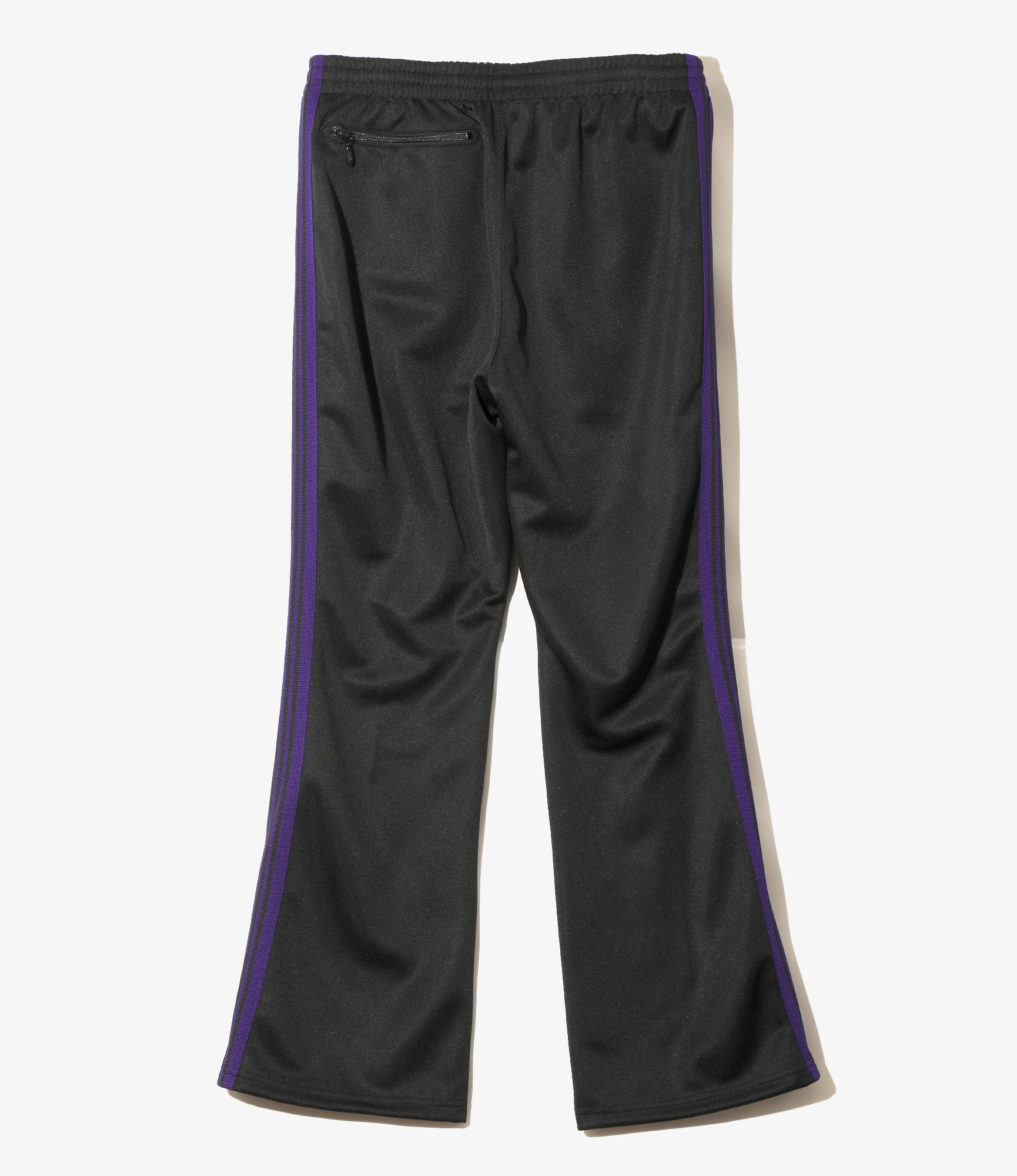 Boot Cut Track Pant - Black Poly Smooth