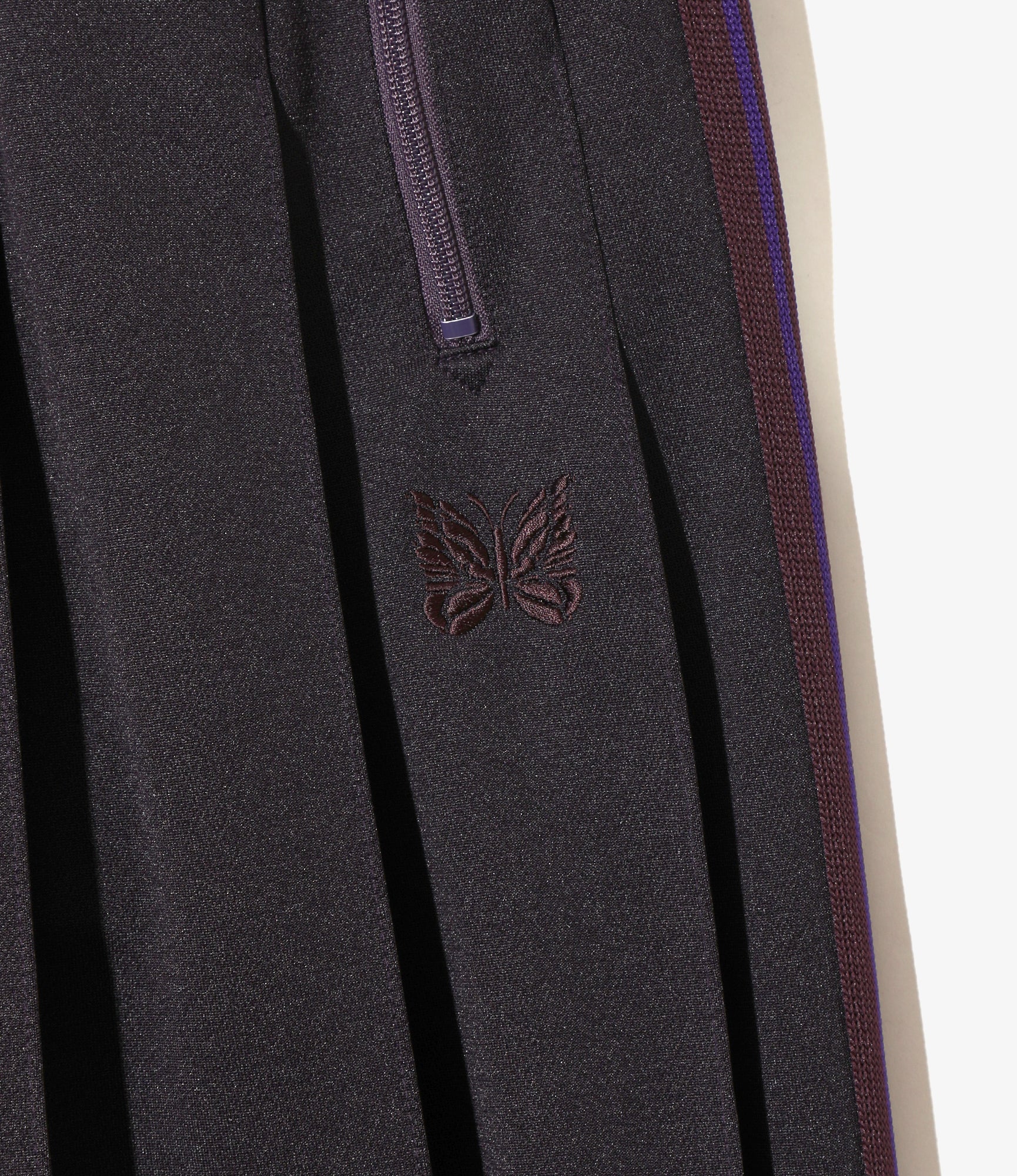 Pleated Track Skirt – Purple Poly Smooth