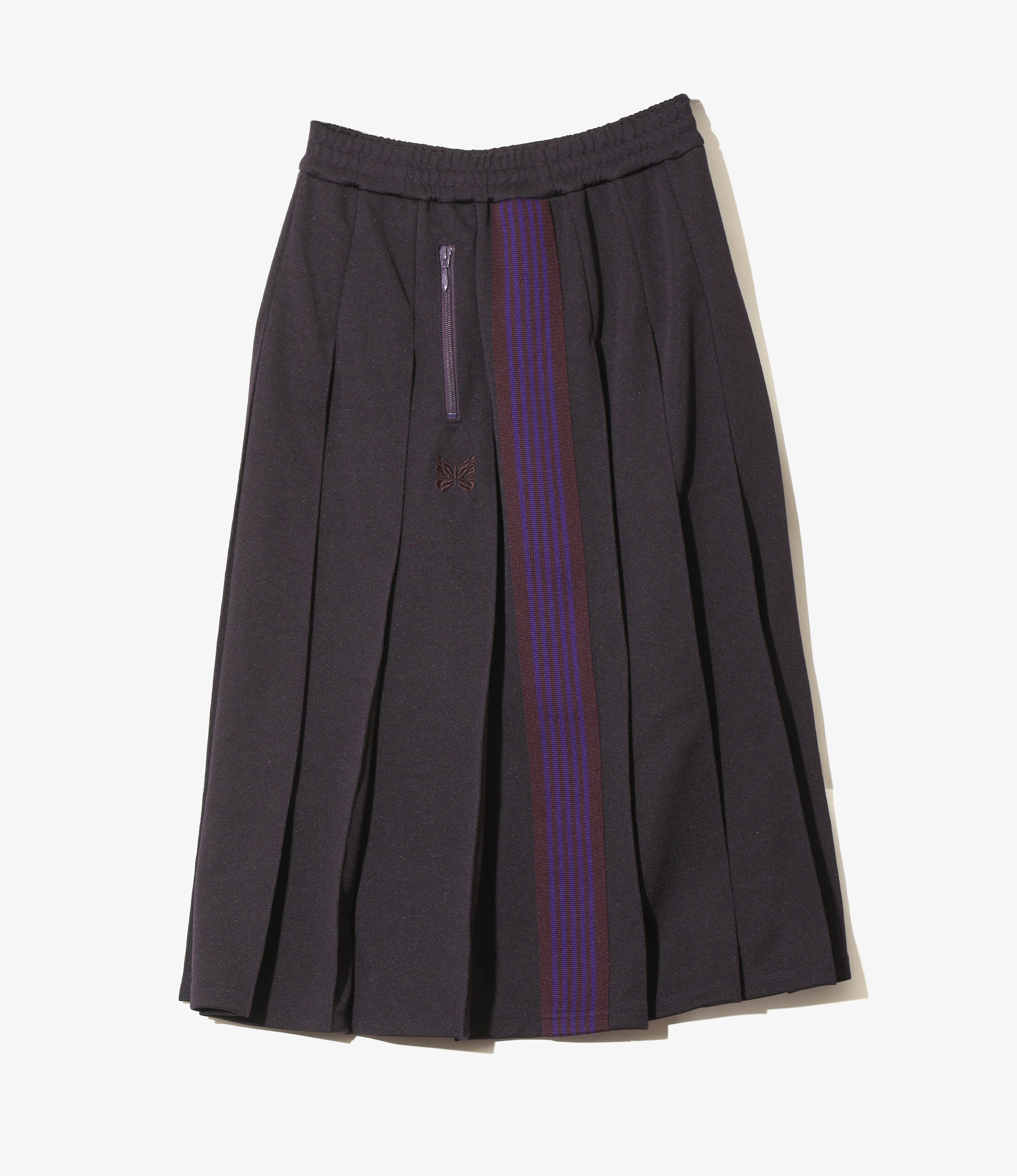 Pleated Track Skirt – Purple Poly Smooth