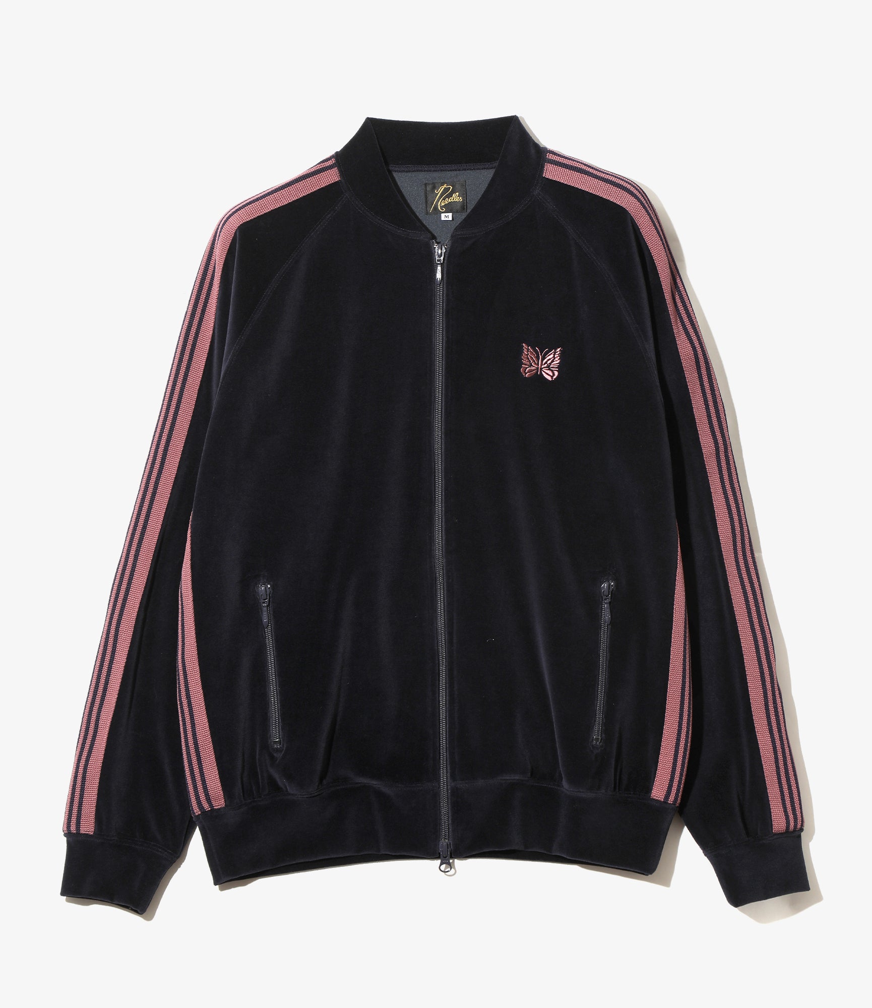 Rib Collar Track Jacket – Navy Velour