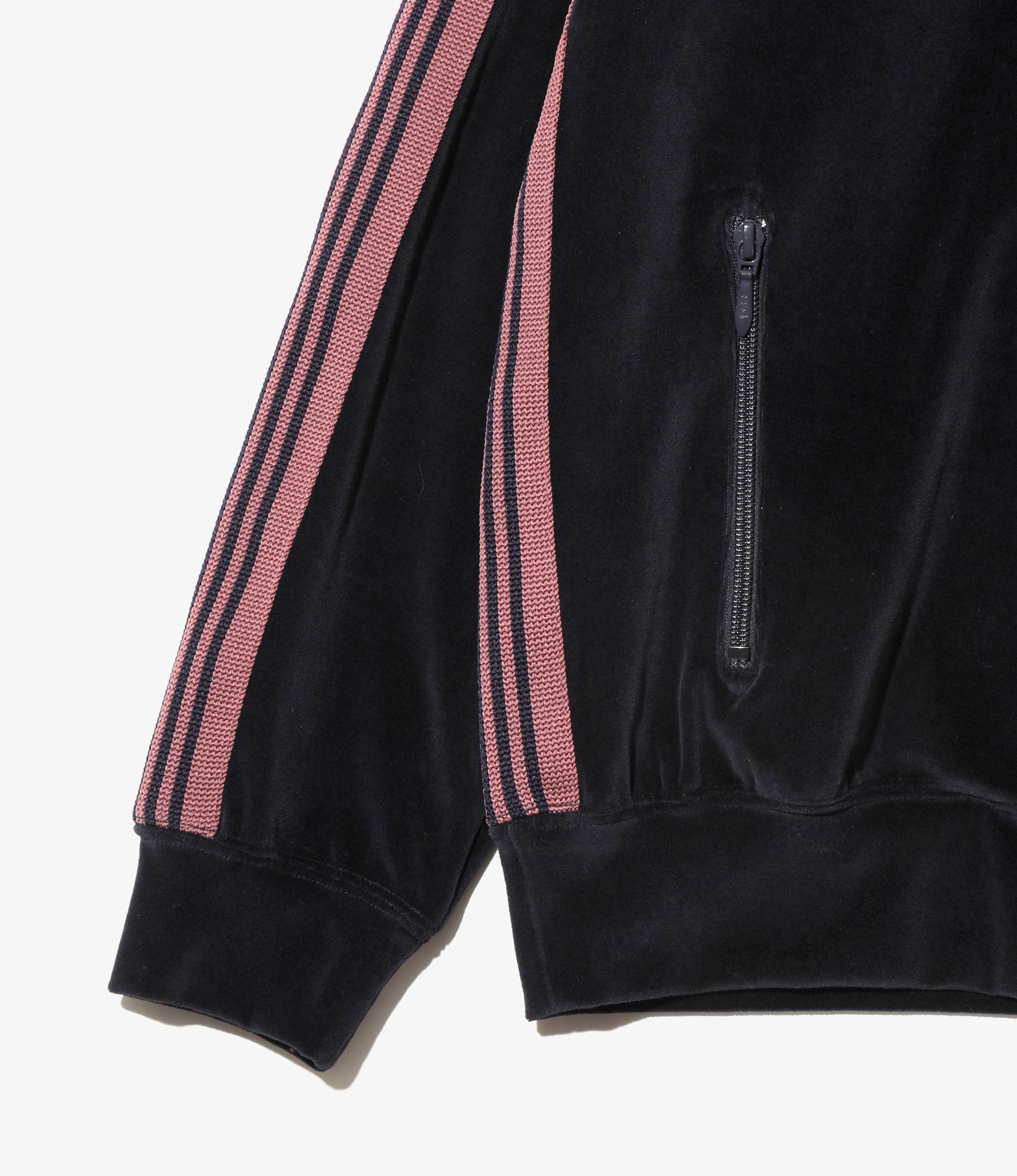 Rib Collar Track Jacket – Navy Velour