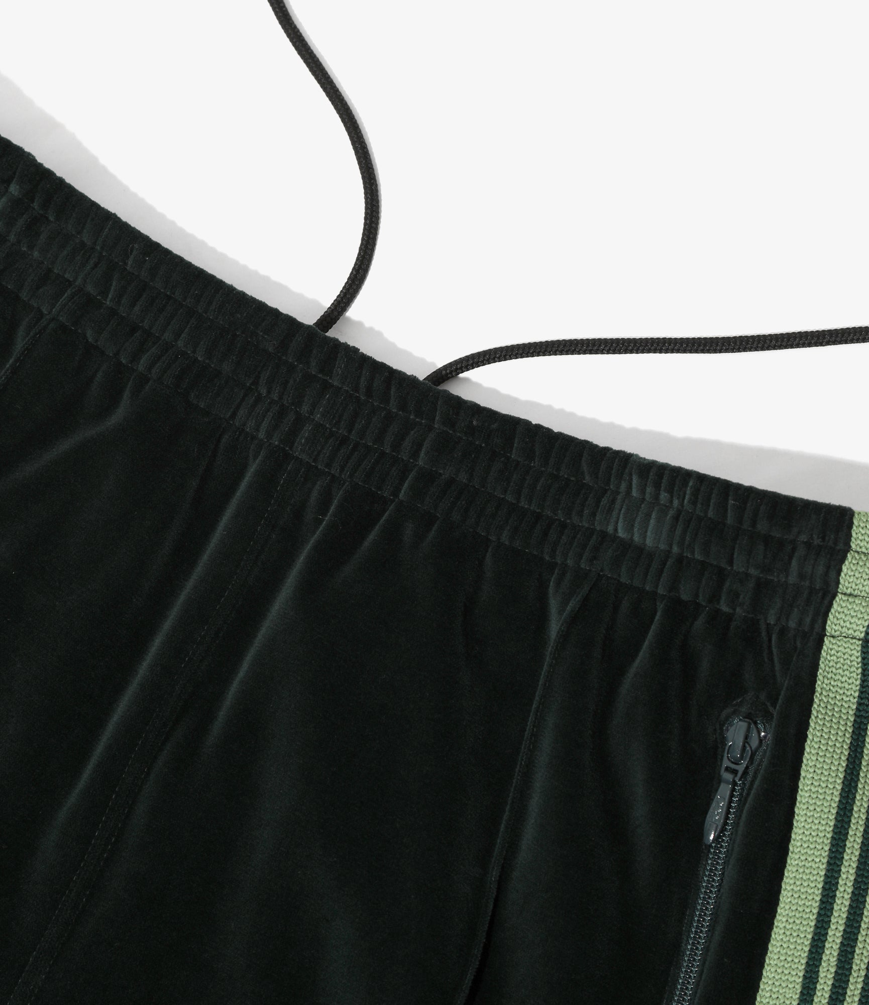Narrow Track Pant – Green Velour