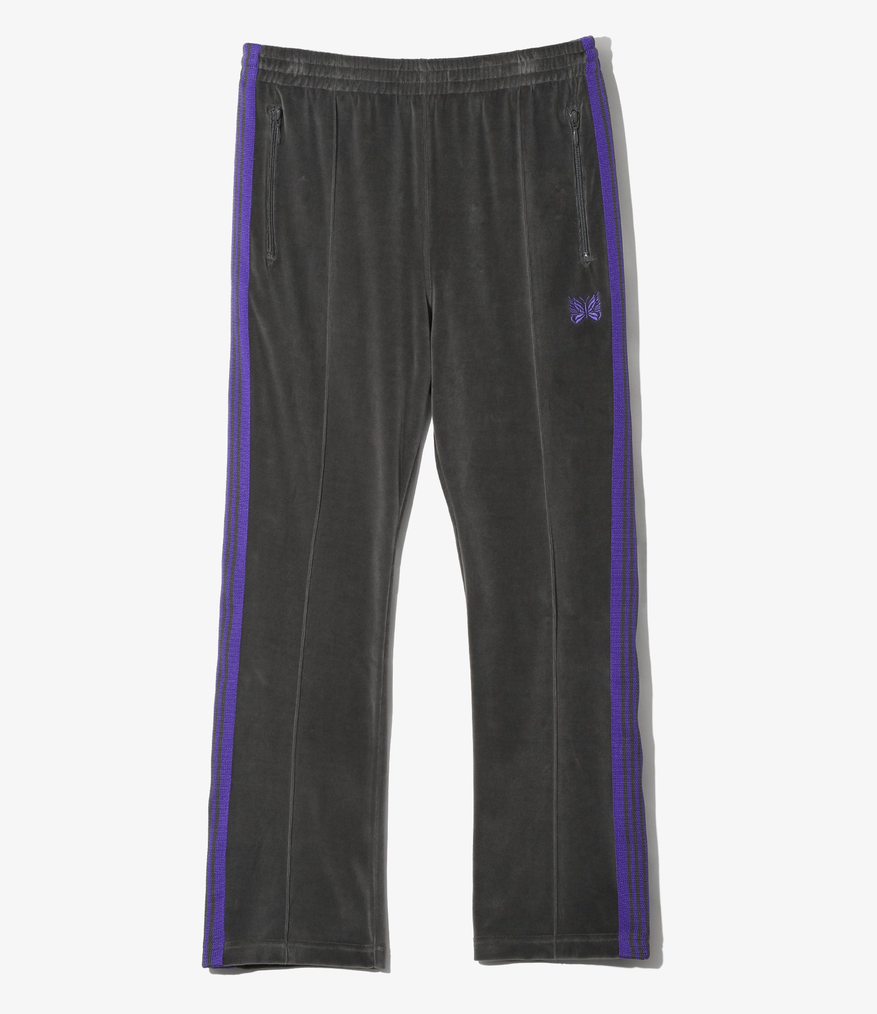 Narrow Track Pant – Charcoal Velour