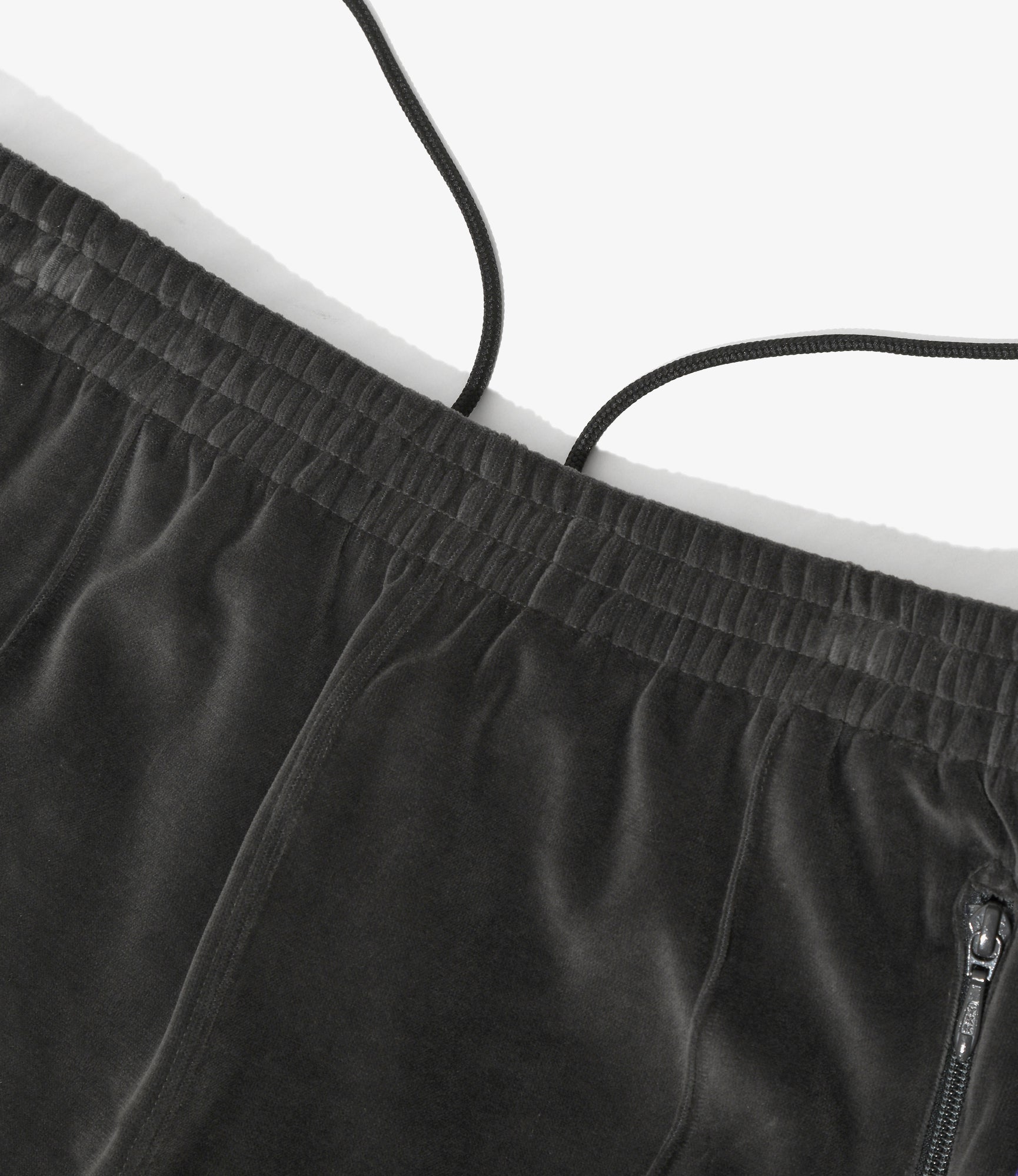 Narrow Track Pant – Charcoal Velour