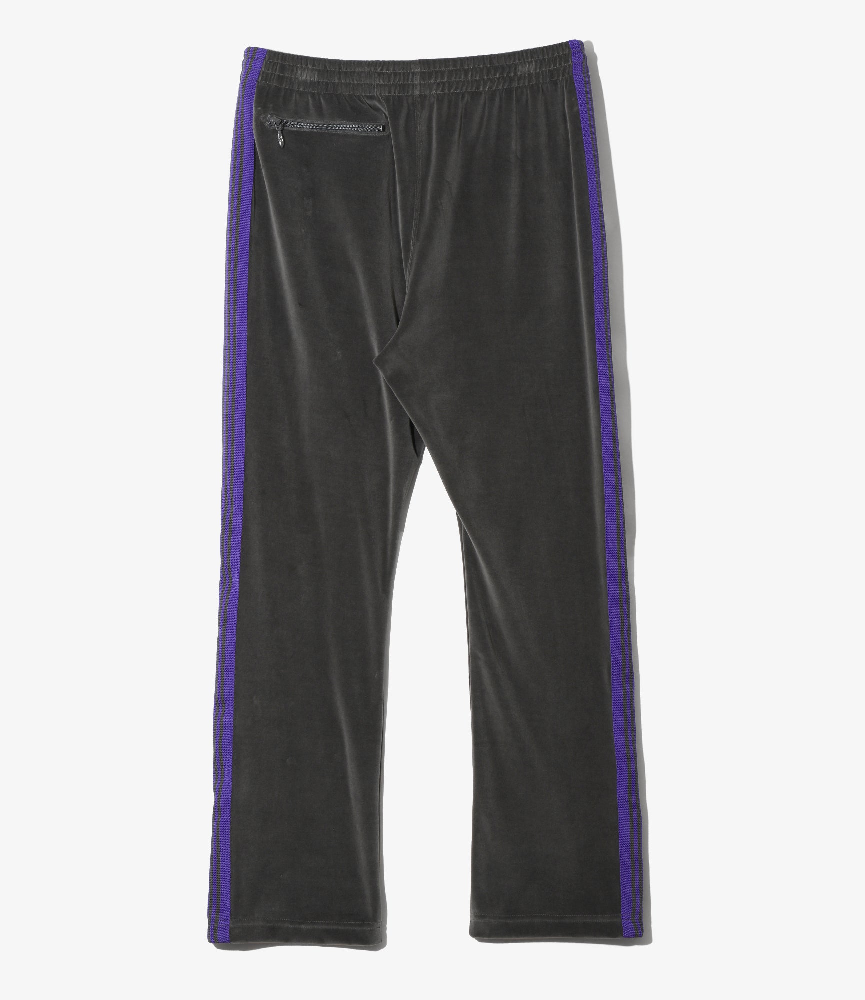 Narrow Track Pant – Charcoal Velour