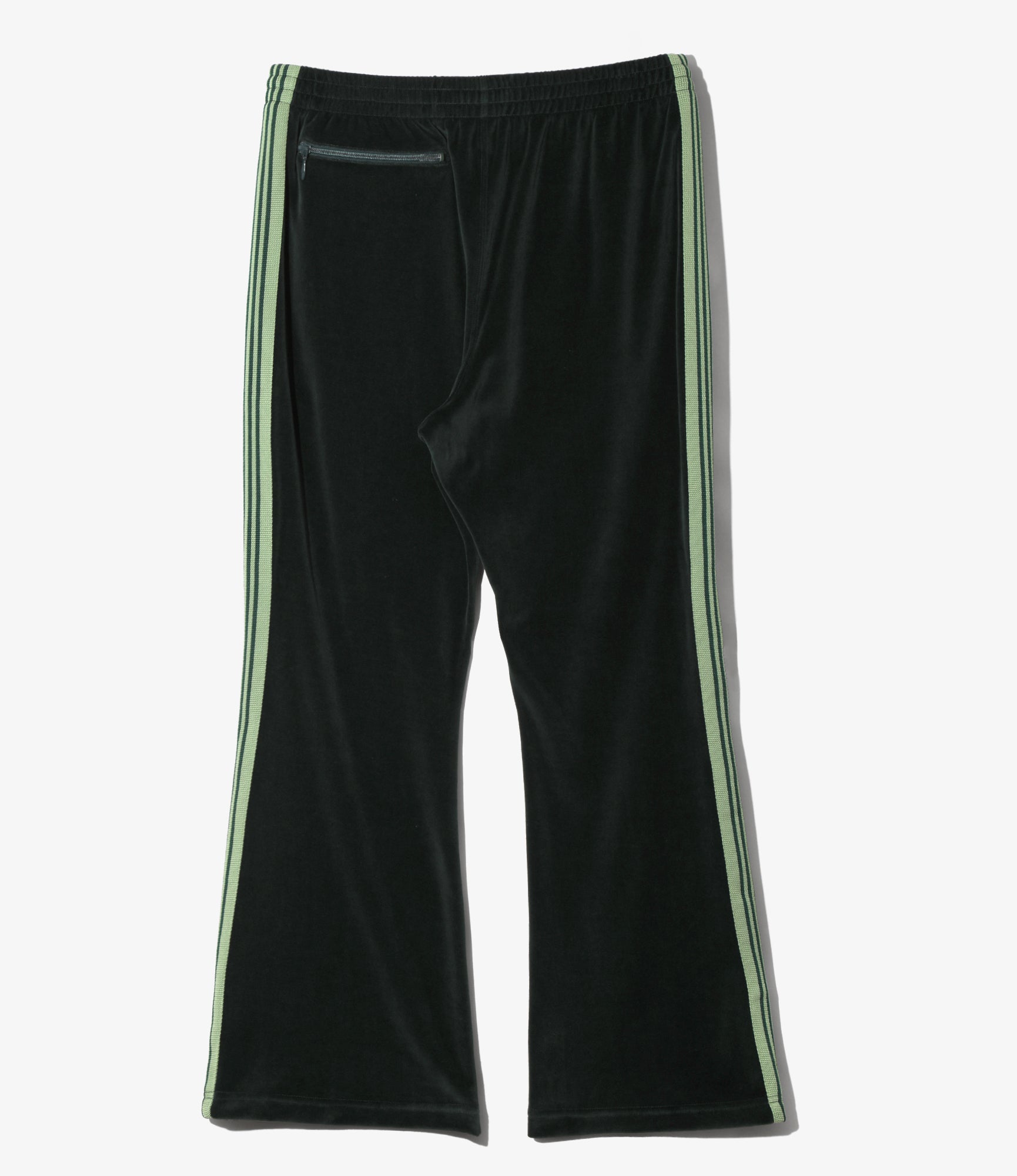 Boot-Cut Track Pant – Green Velour